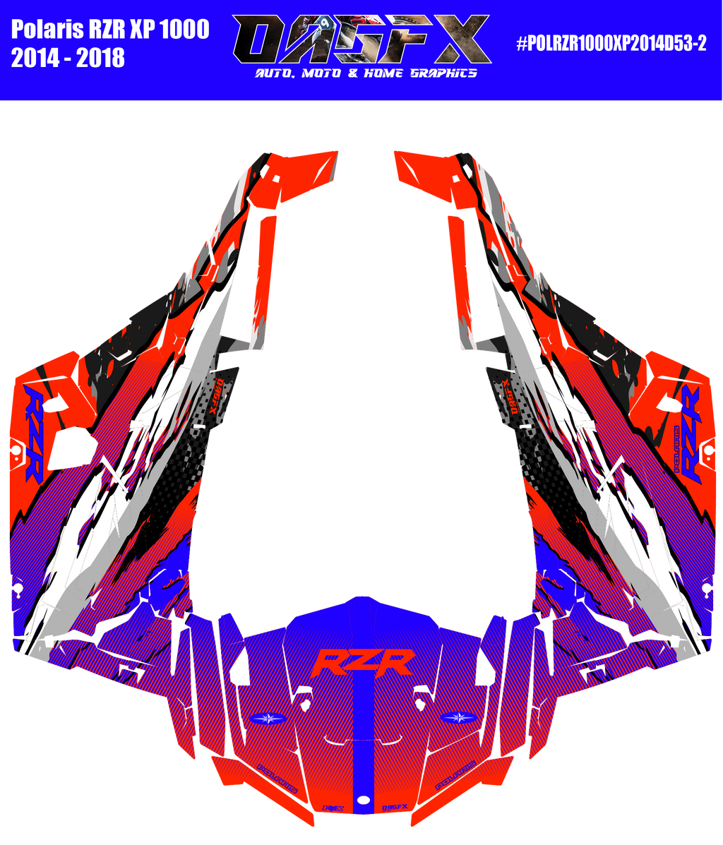 2014 - 2018 Polaris RZR XP 1000 Graphics Kit D53-2 Wild