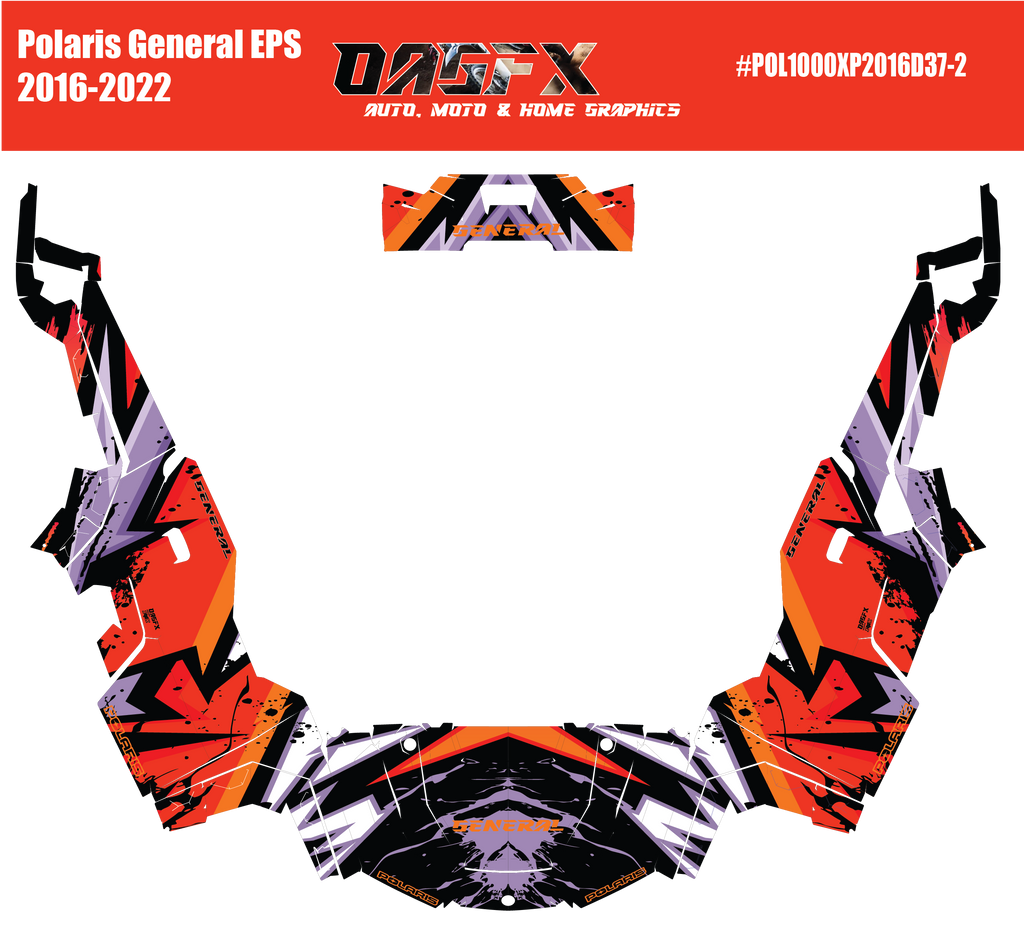 2016-2022 Polaris General EPS 1000 Graphics Kit D37-2