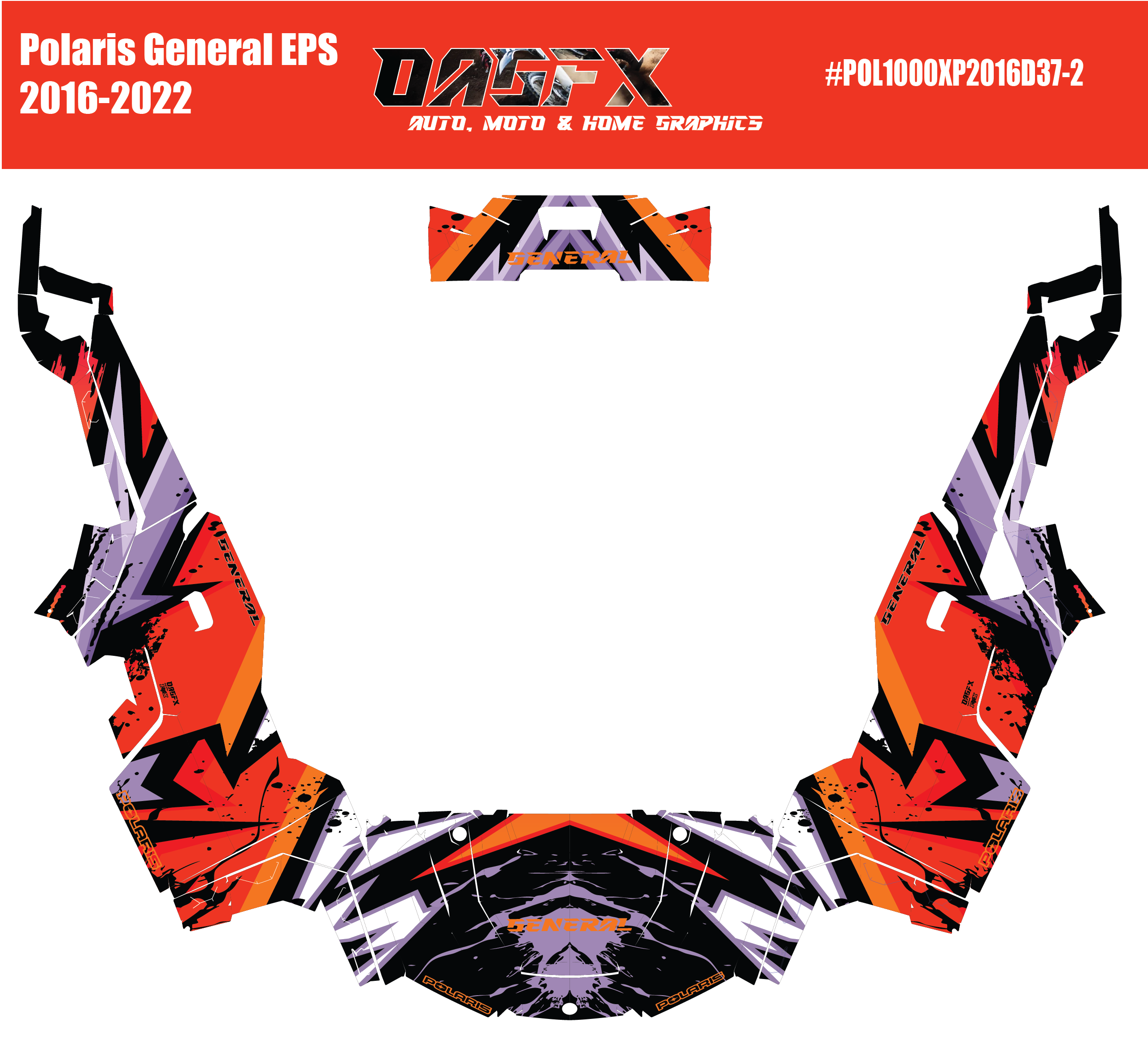 2016-2022 Polaris General EPS 1000 Graphics Kit D37-2