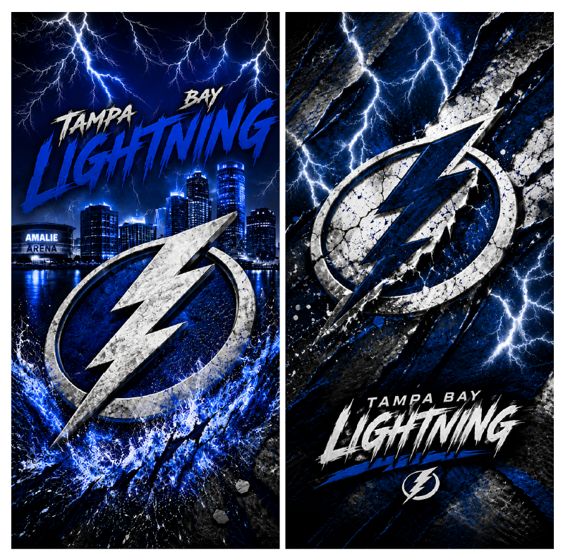 Corn Hole Board Wrap - Tampa Bay Lightning Set Cornhole