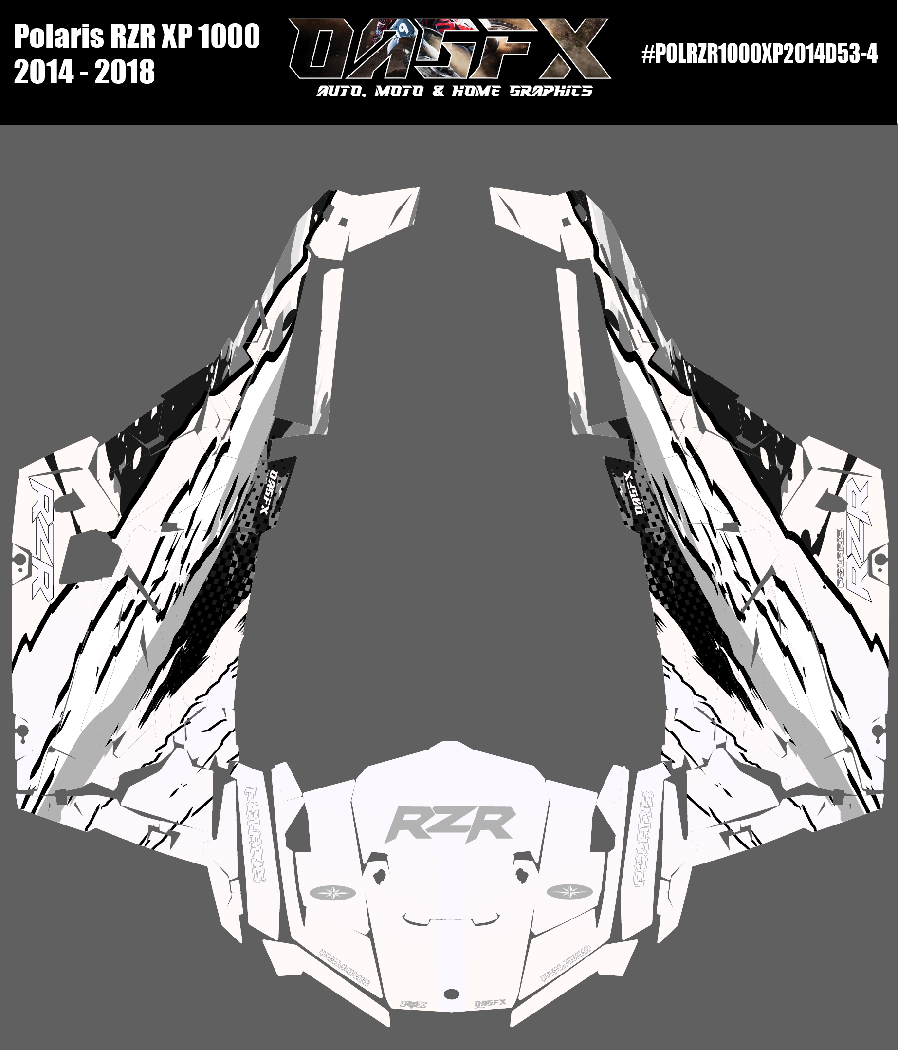 2014 - 2018 Polaris RZR XP 1000 Graphics Kit D53-4 Wild