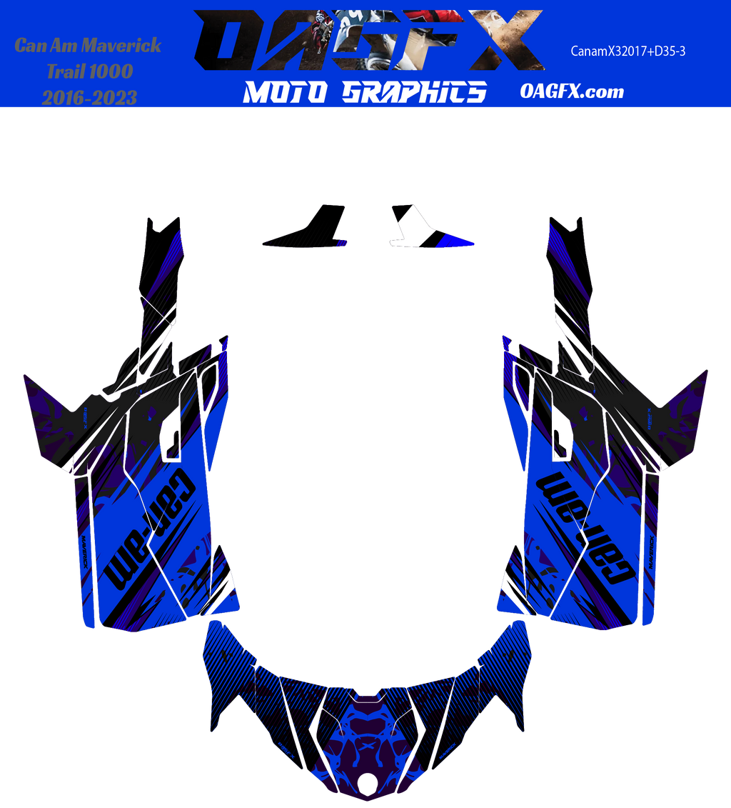 2016-2023 Can Am Maverick Trail 1000 Graphics Kit D35-3