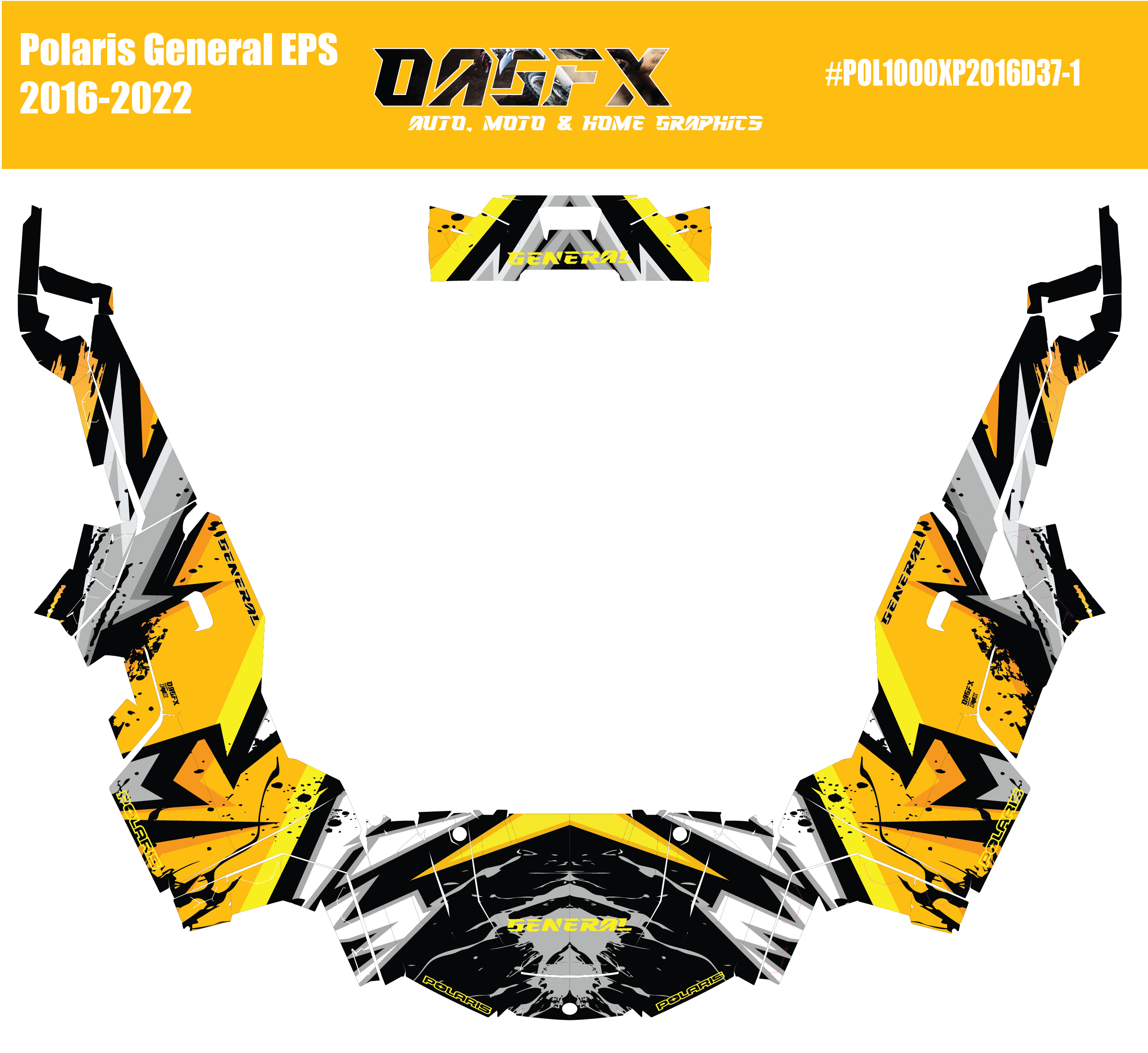 2016-2022 Polaris General EPS 1000 Graphics Kit D37-1