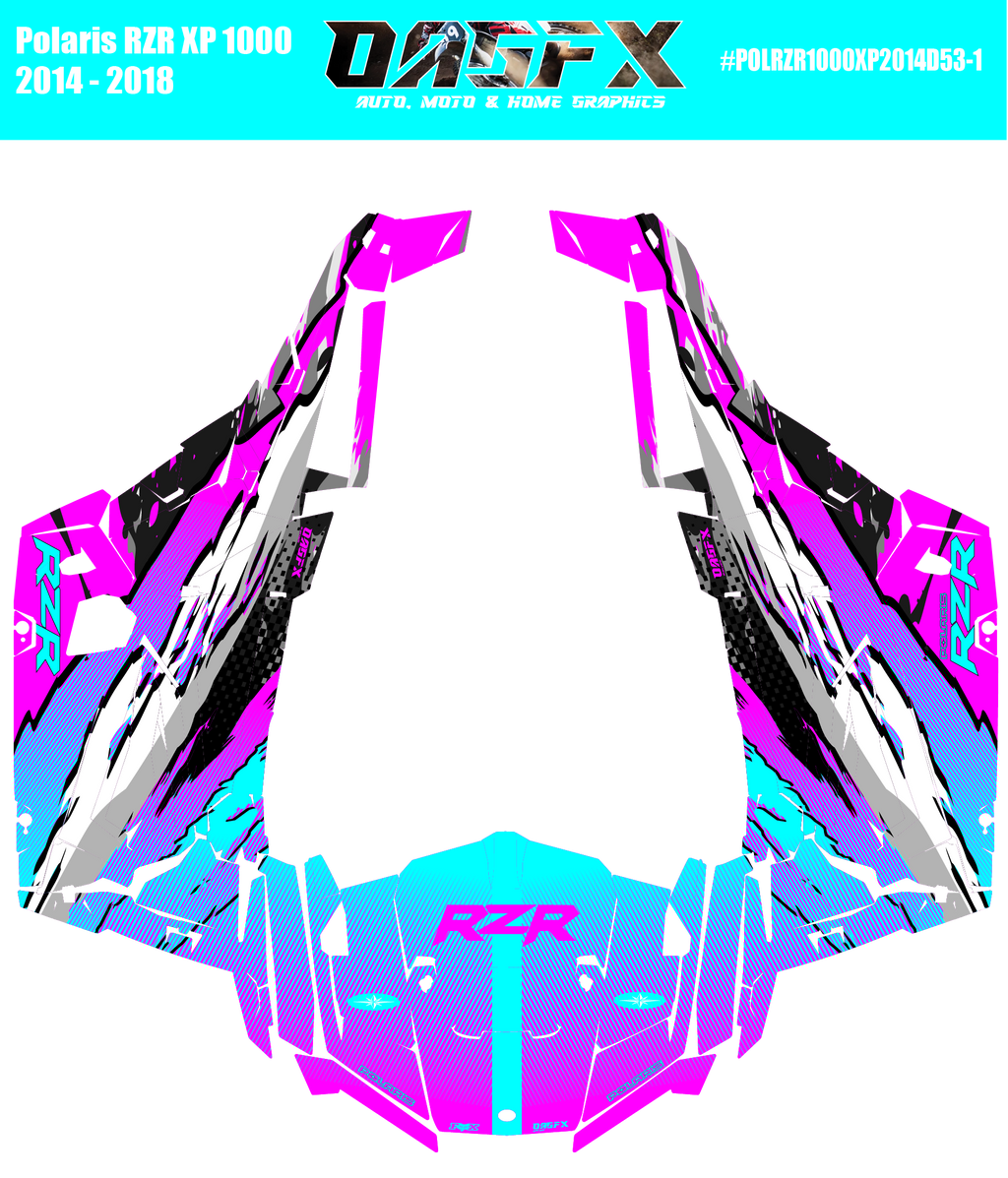2014 - 2018 Polaris RZR XP 1000 Graphics Kit D53-1 Wild