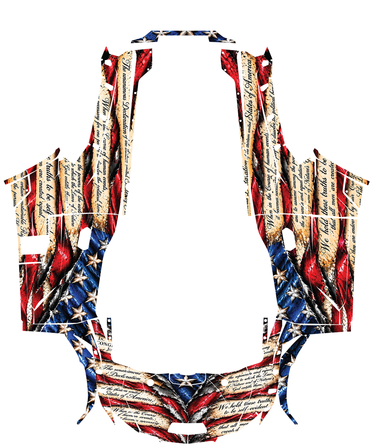 2019 - 2023 Kawasaki Teryx KRX 1000 USA Flag Graphic Kit Demon USA Patriot