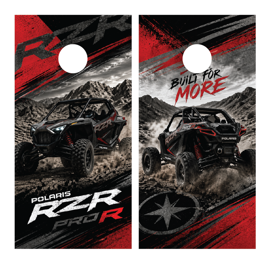 Polaris RZR Pro R Cornhole Board Skins Pair