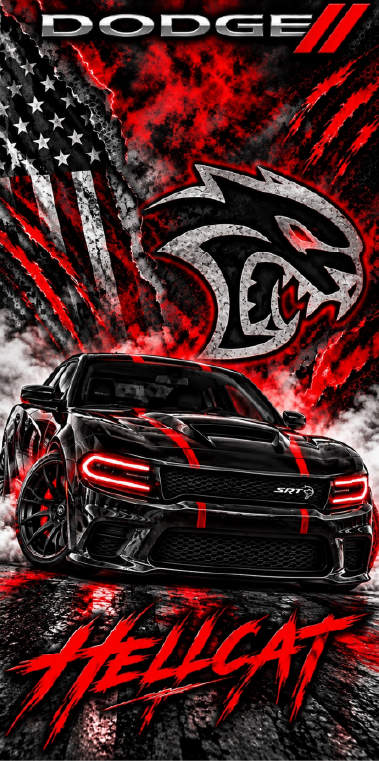 Corn Hole Board Wrap - Dodge Charger Hellcat Cornhole Skins