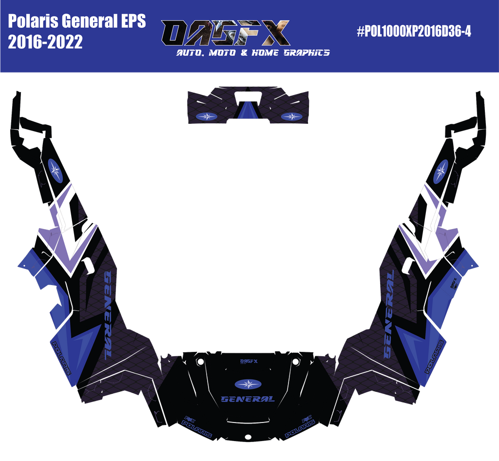 2016-2022 Polaris General EPS 1000 Graphics Kit D36-4