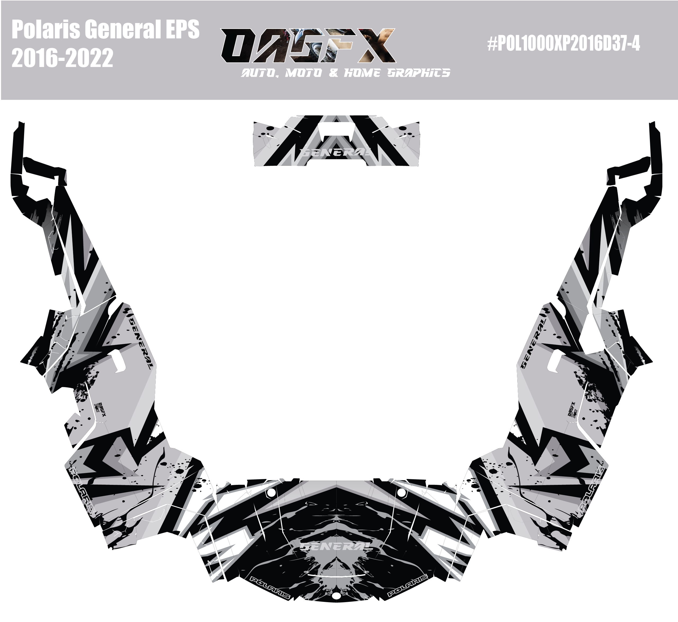 2016-2022 Polaris General EPS 1000 Graphics Kit D37-4