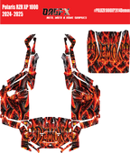 2024-2025 Polaris RZR XP 1000 Demon/Devil Graphics Kit Demon