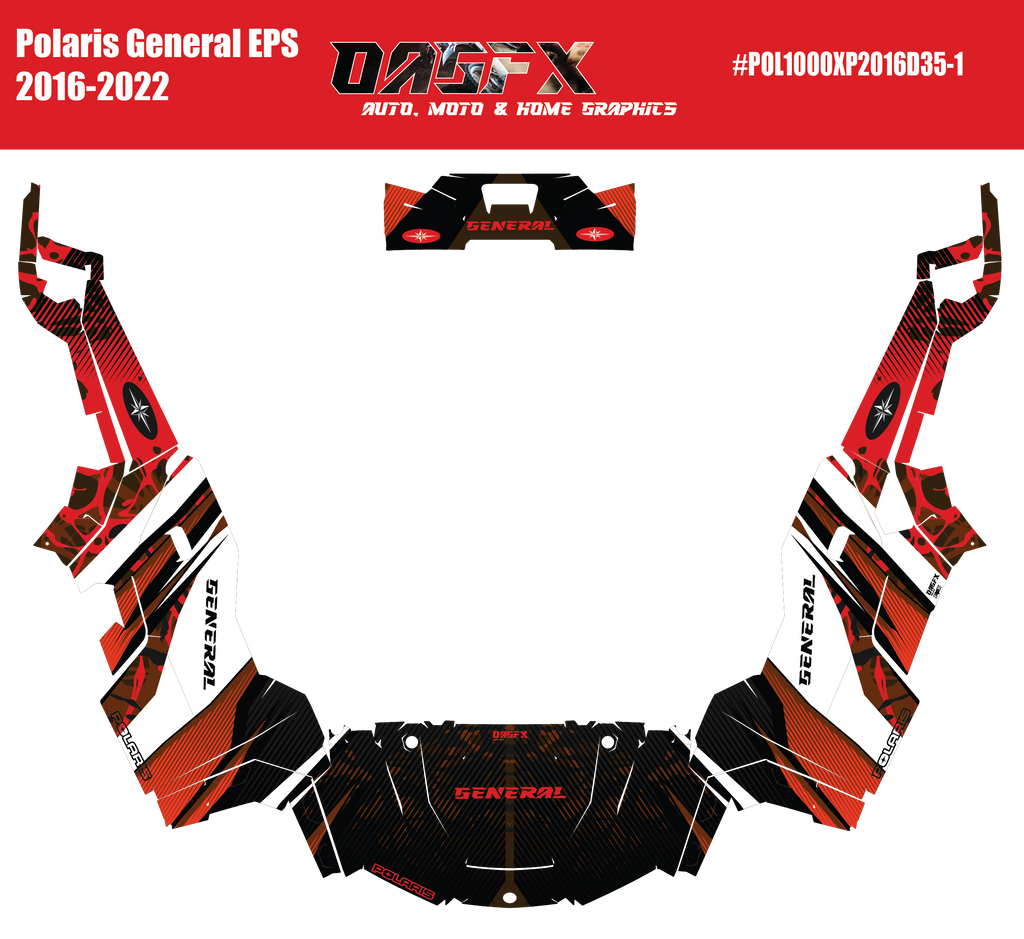 2016-2022 Polaris General EPS 1000 Graphics Kit D35-1