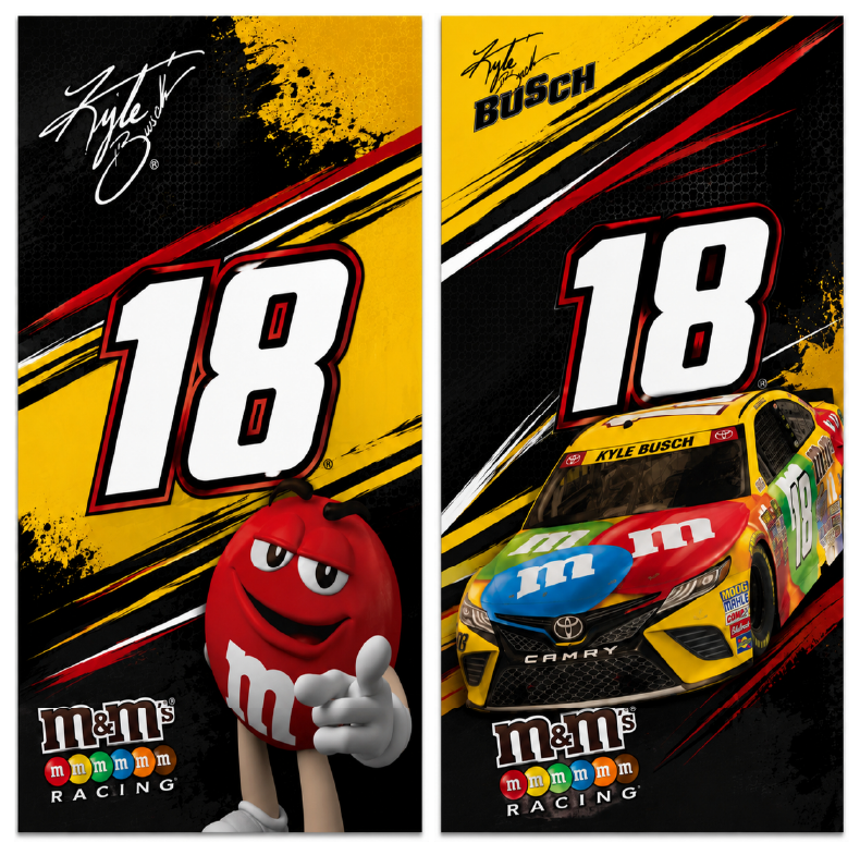 Corn Hole Board Wrap - NASCAR 8 Kyle Busch Cornhole Set