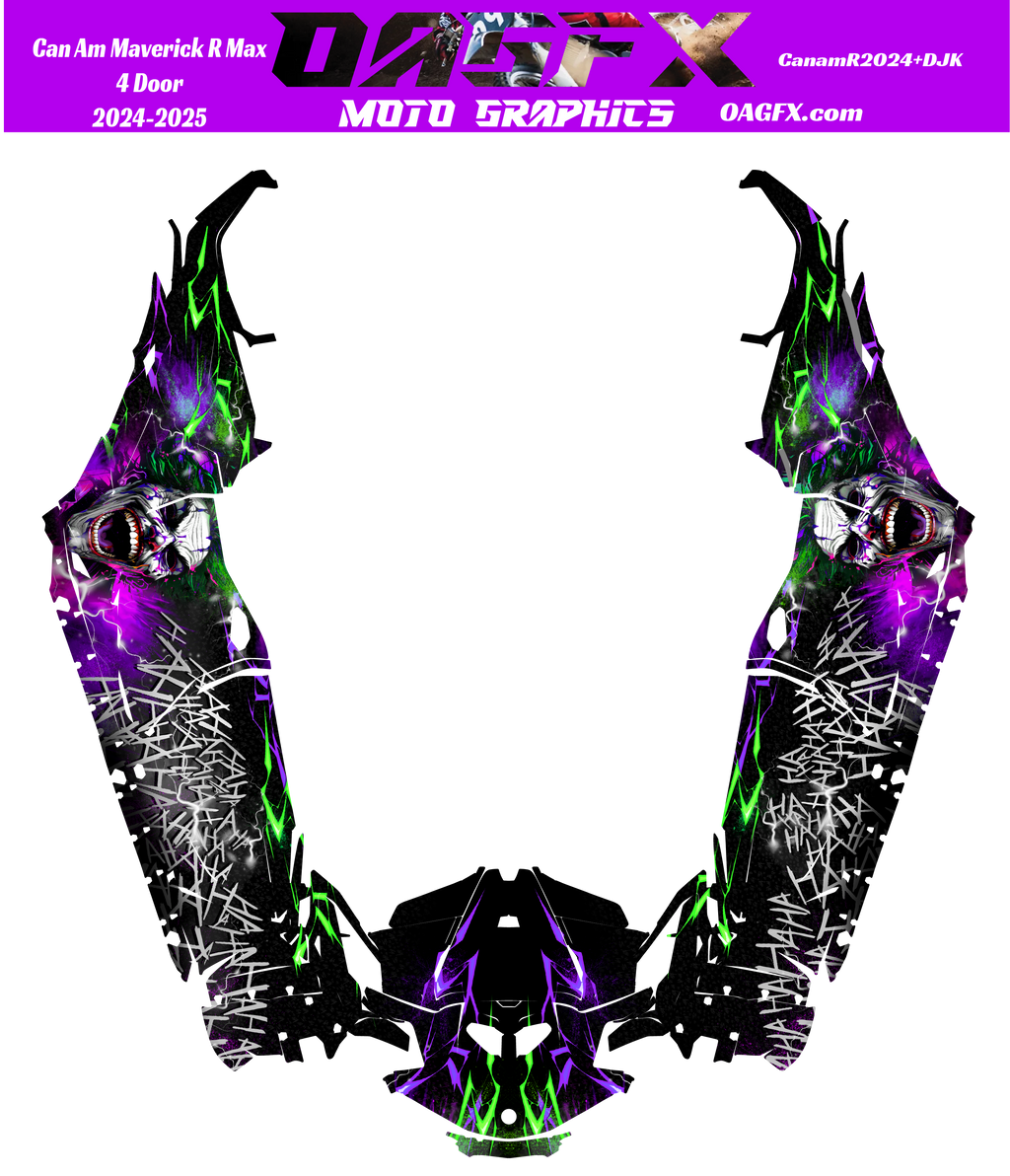 2025 Can Am Maverick R Max 4 Door Joker Graphics Kit DJK Joker