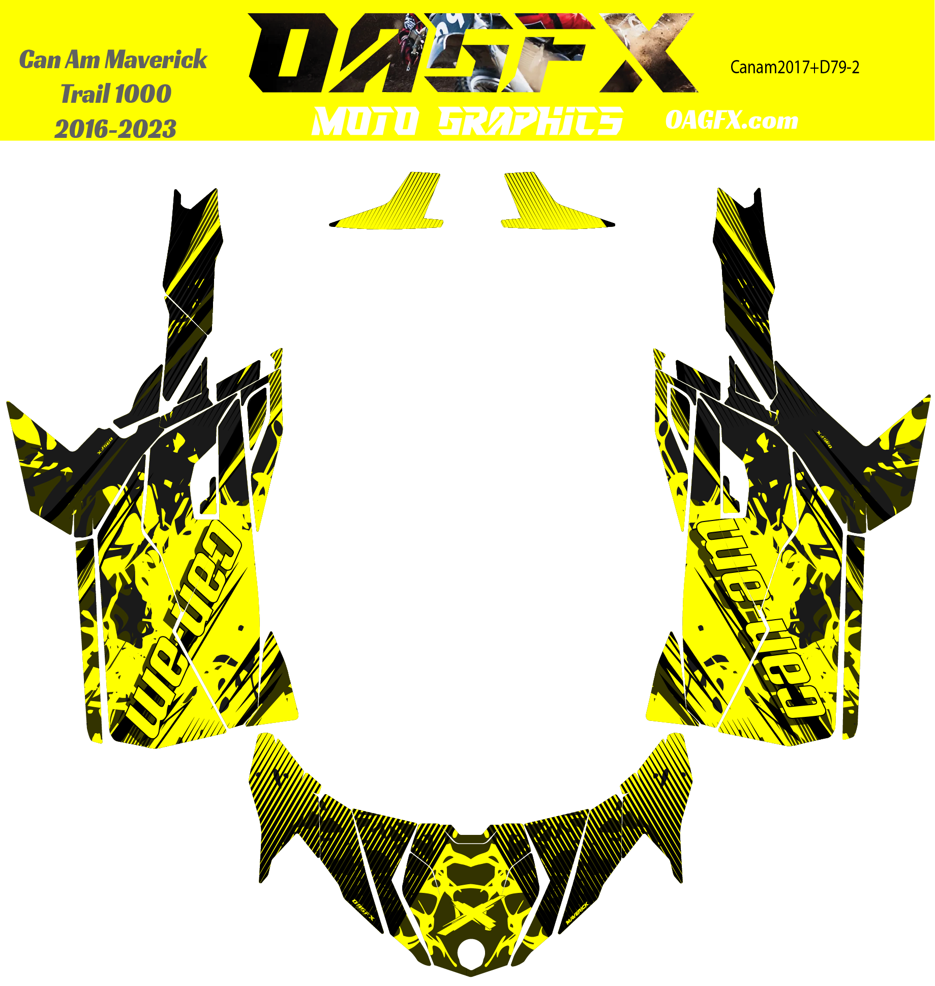 2016-2023 Can Am Maverick Trail 1000 Graphics Kit   D79-2 OAGFX Racing