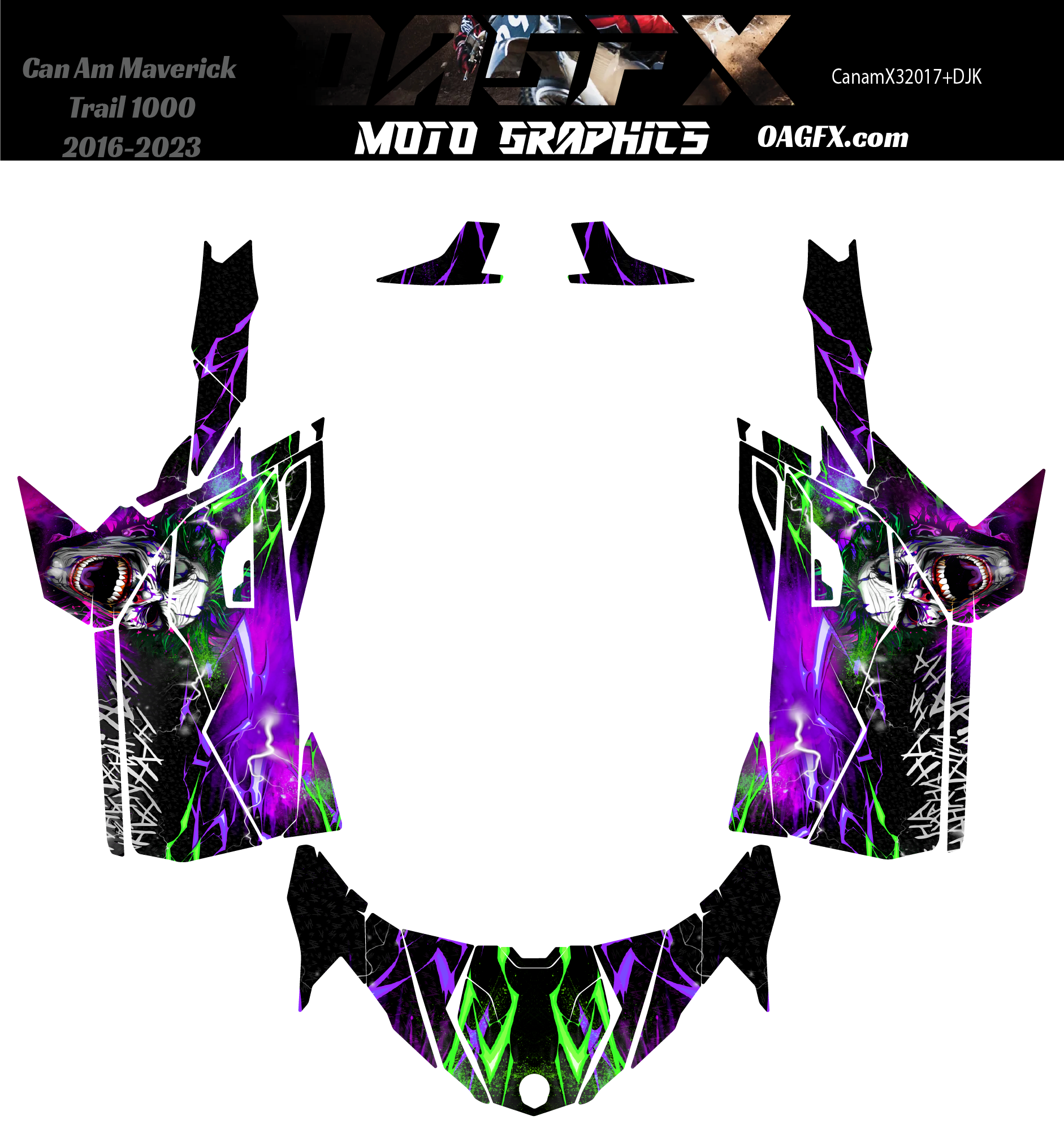 2016-2023 Can Am Maverick Trail 1000 Joker Graphics Kit DJK Joker