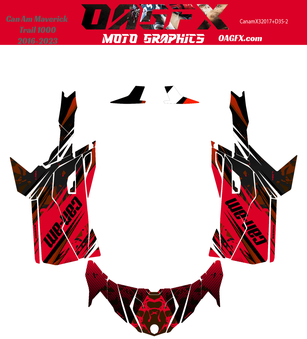 2016-2023 Can Am Maverick Trail 1000 Graphics Kit D35-2