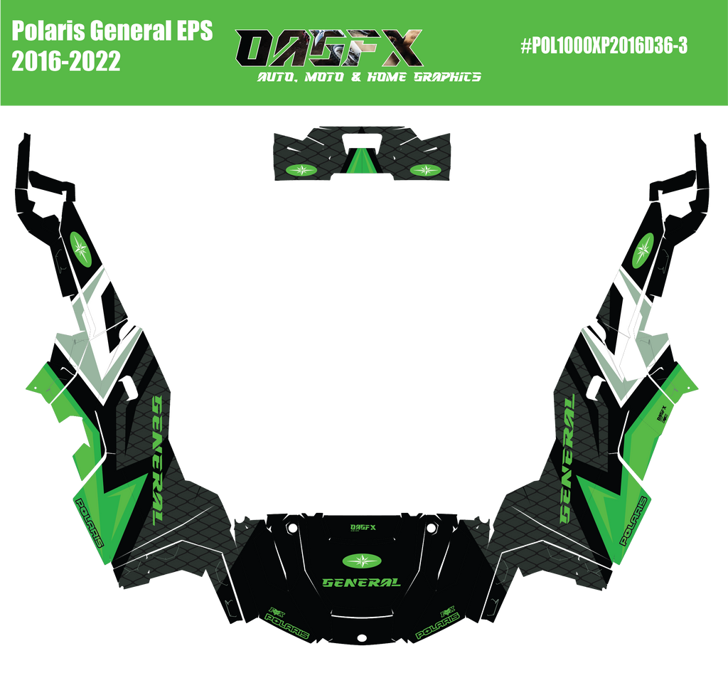 2016-2022 Polaris General EPS 1000 Graphics Kit D36-3