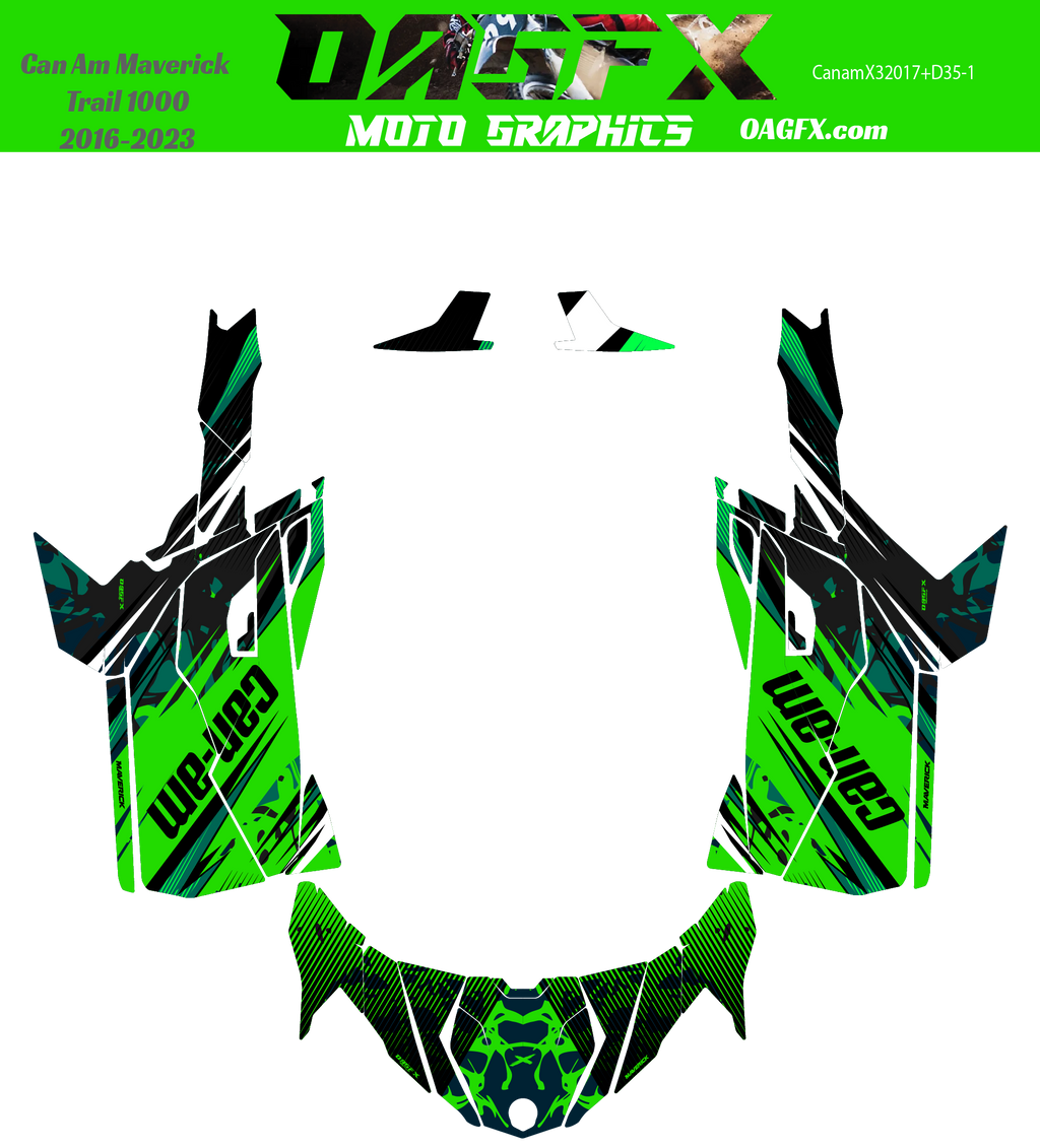 2016-2023 Can Am Maverick Trail 1000 Graphics Kit D35-1