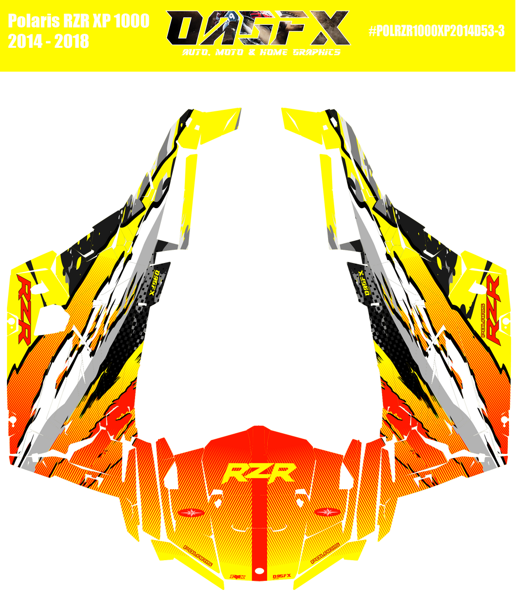 2014 - 2018 Polaris RZR XP 1000 Graphics Kit D53-3 Wild