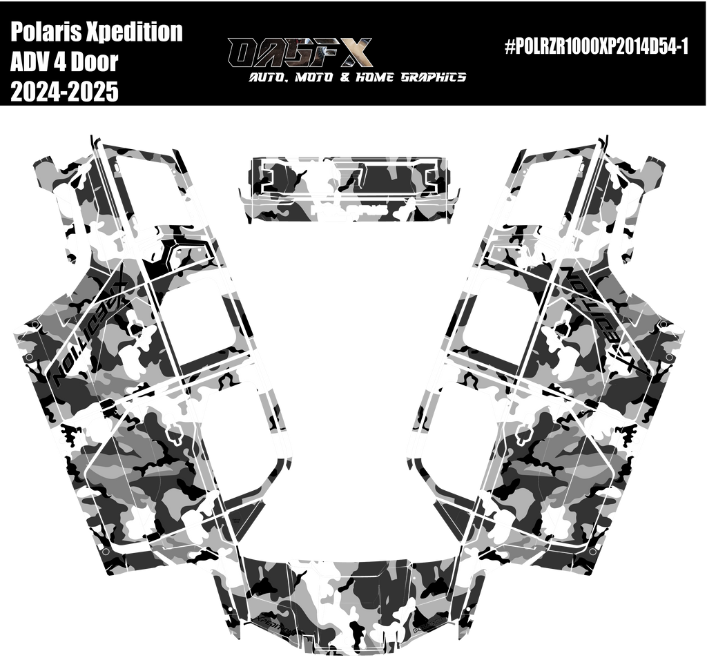 2024-2025 Polaris Xpedition ADV 4 Door Graphics D54-1 Light Camo
