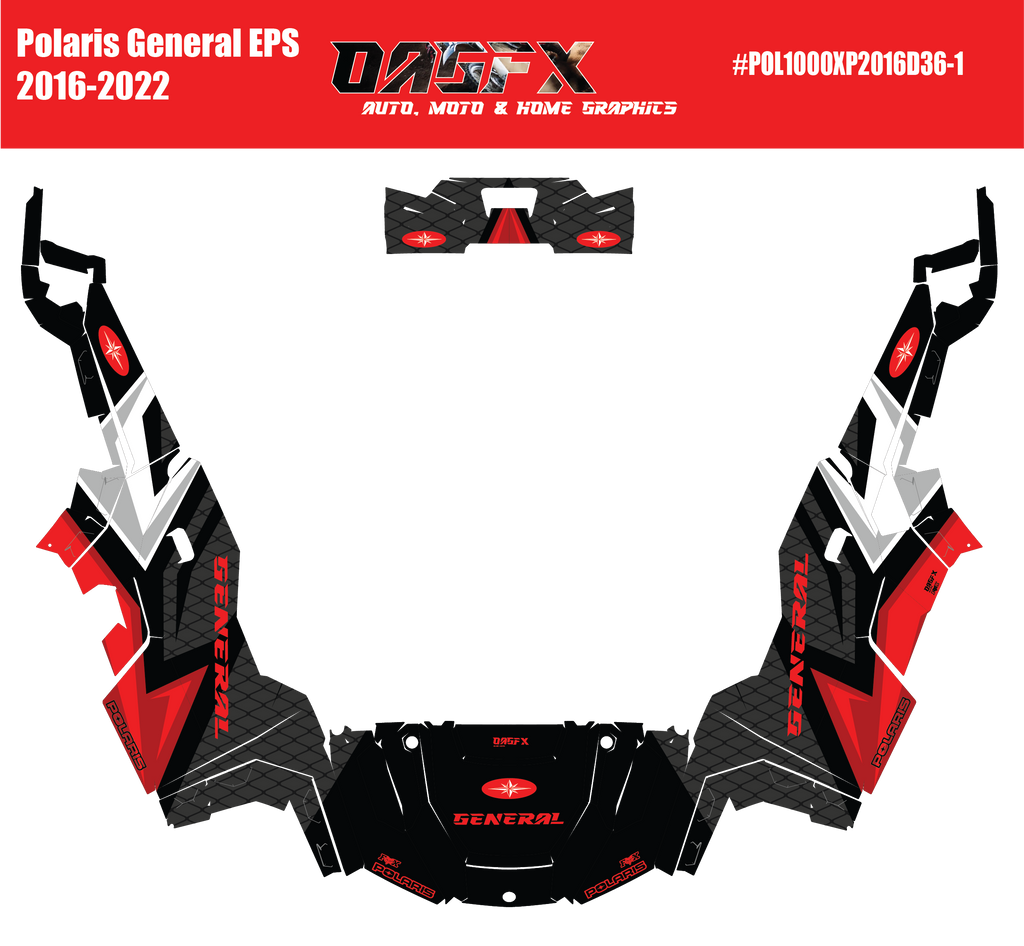 2016-2022 Polaris General EPS 1000 Graphics Kit D36-1