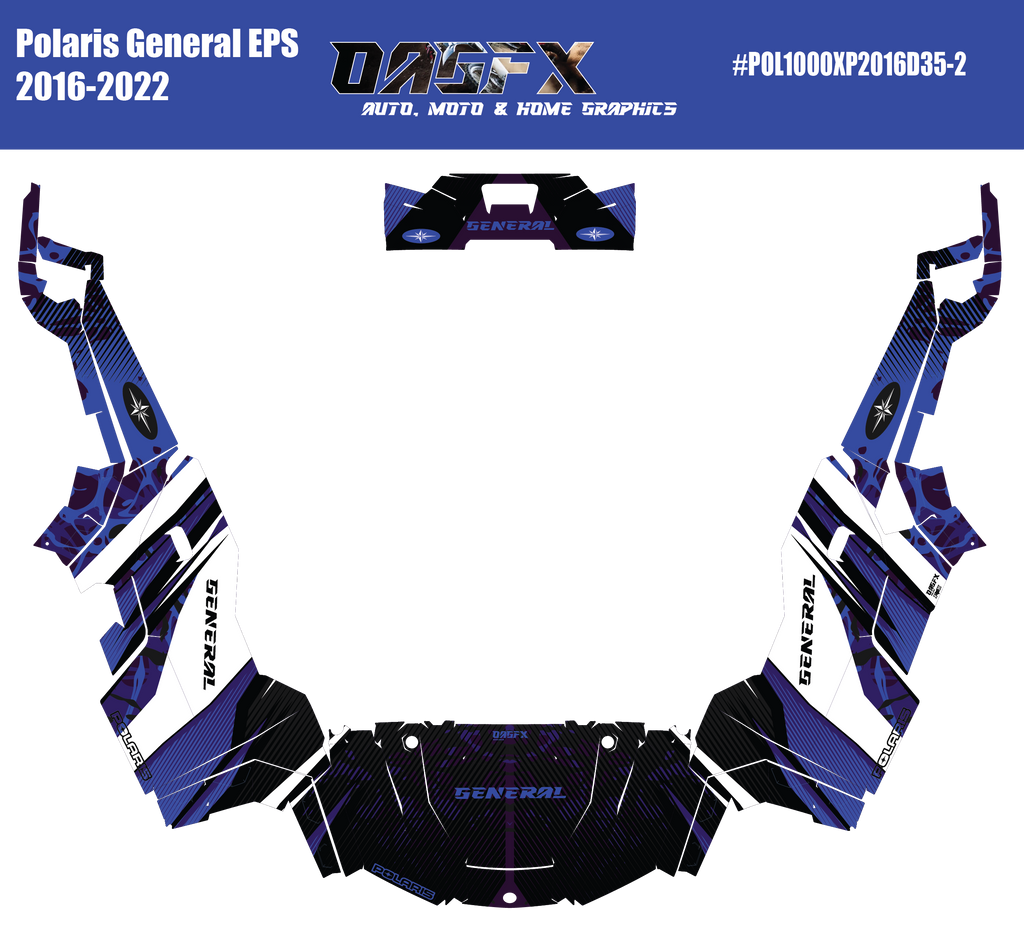 2016-2022 Polaris General EPS 1000 Graphics Kit D35-2