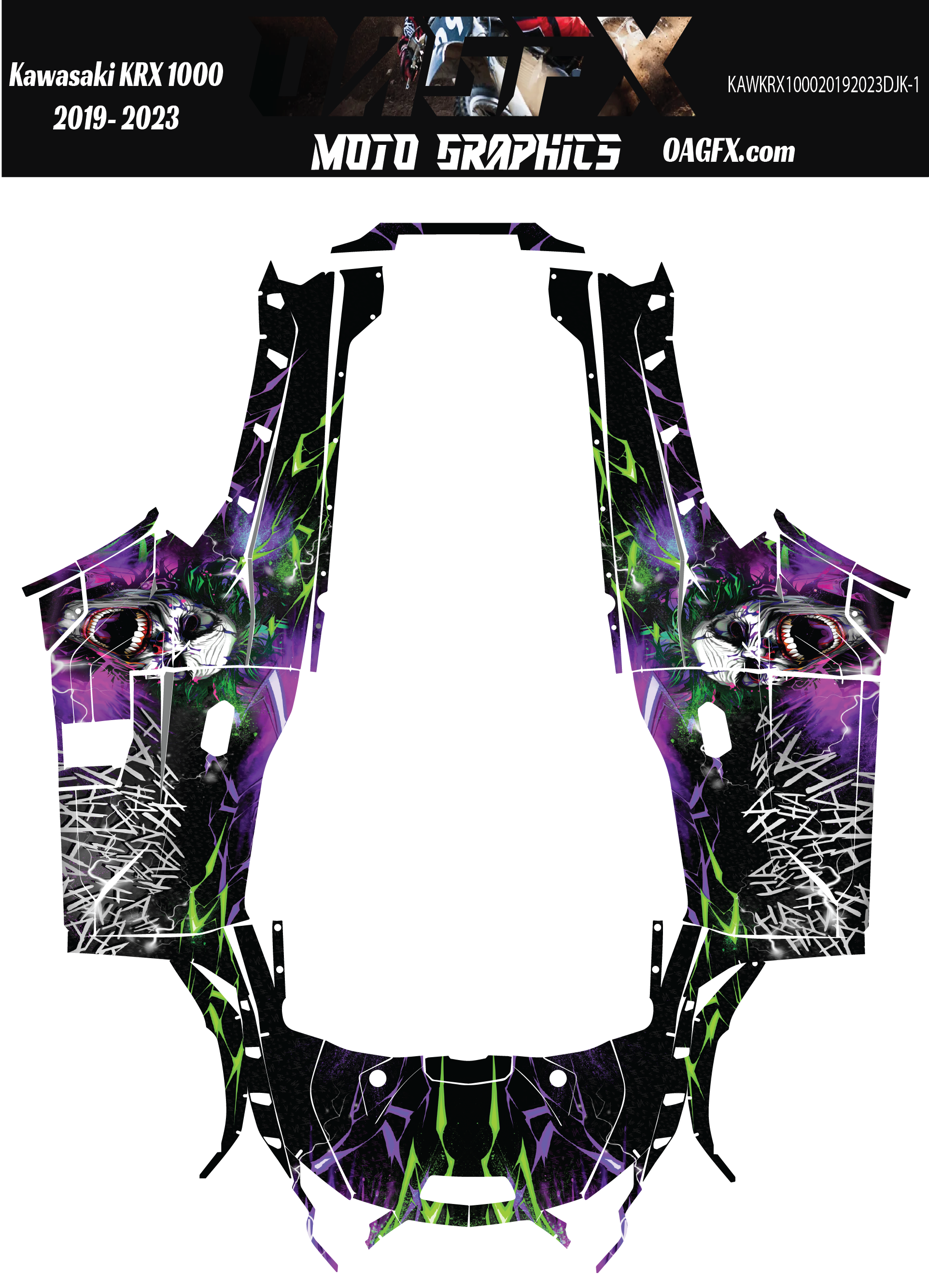 2019 - 2023 Kawasaki Teryx KRX 1000 Joker Graphic Kit -Pro Edition DJK-1 Joker