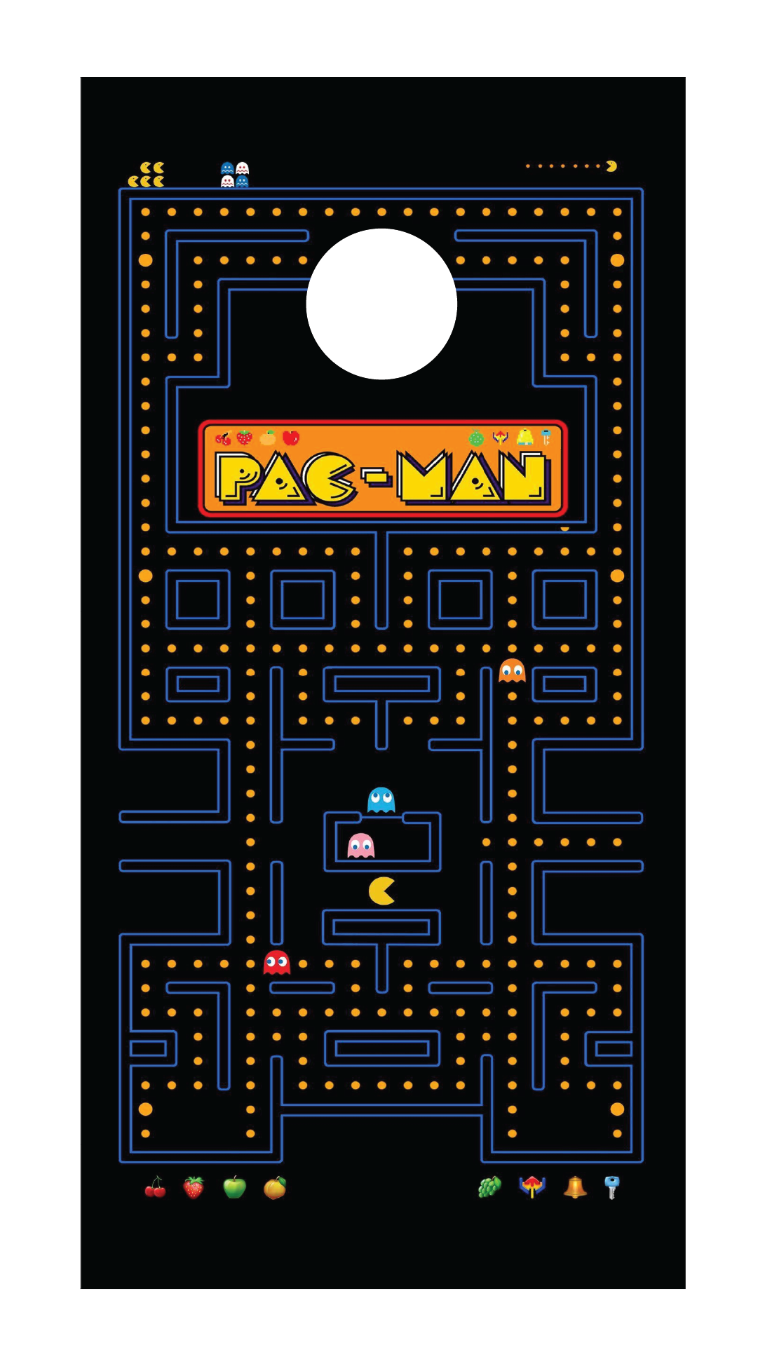 Classic Pac-Man Cornhole Board Skins (Pair)