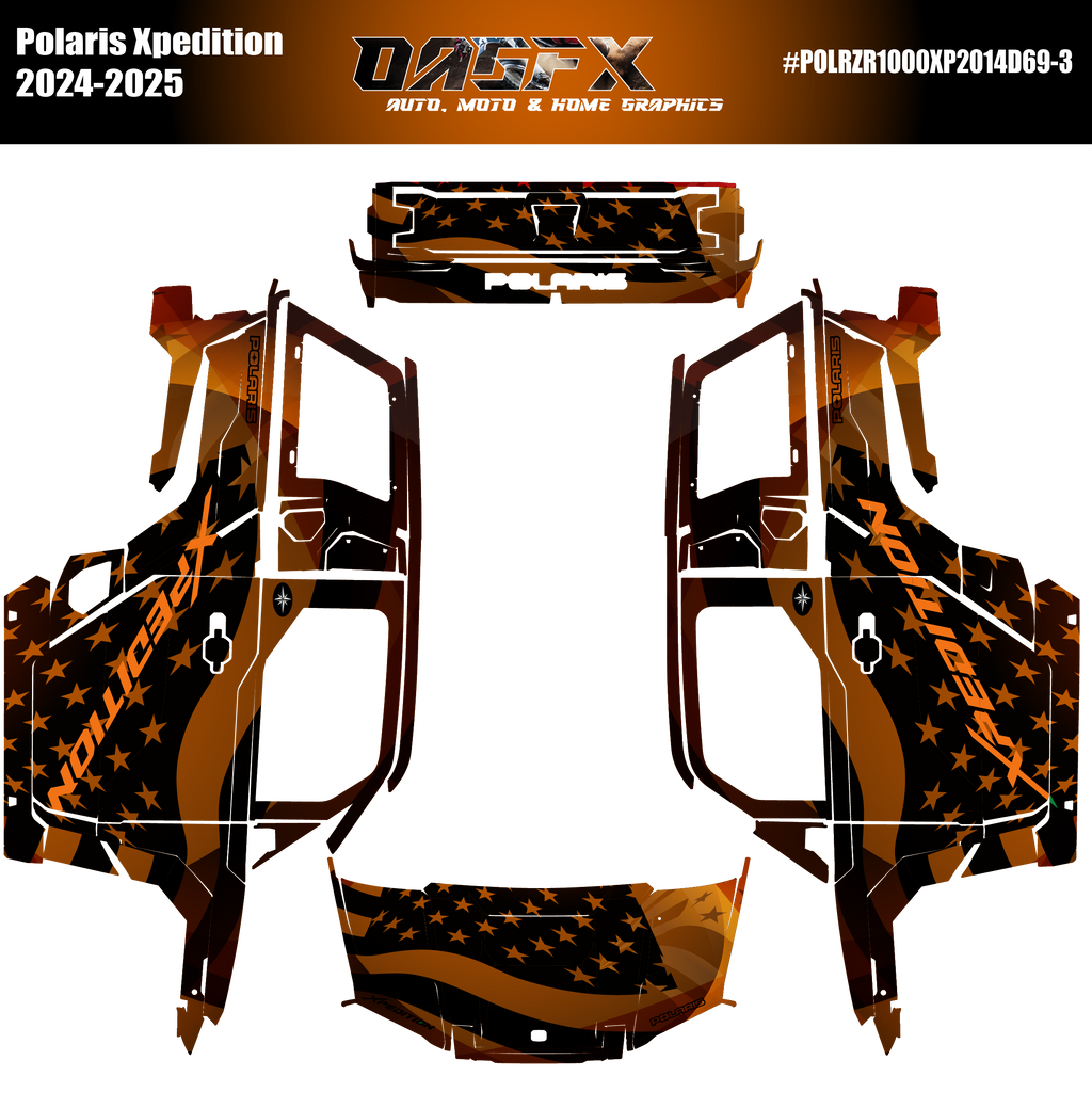 2024-2025 Polaris Xpedition Graphics D69-3 USA Flag
