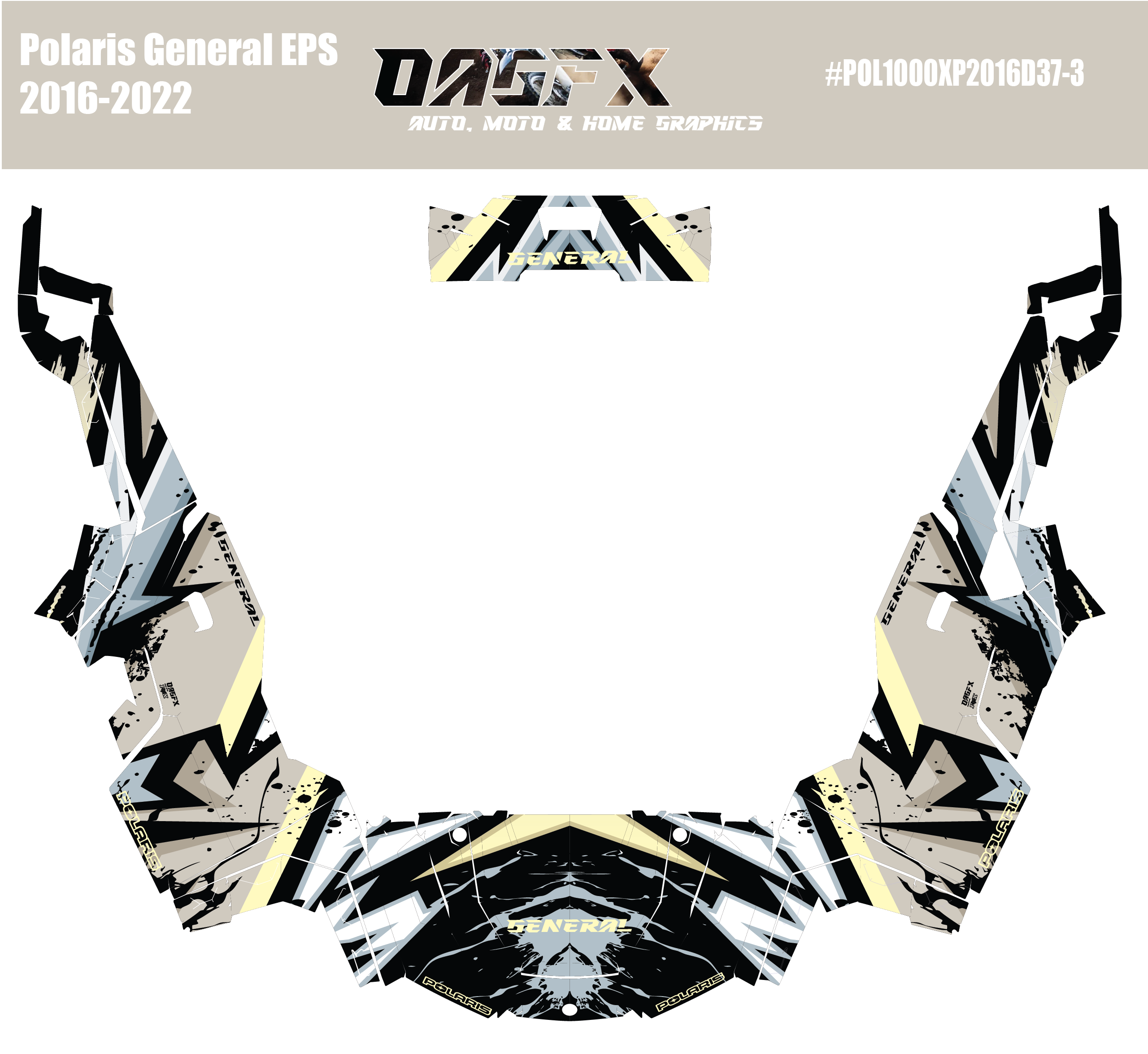 2016-2022 Polaris General EPS 1000 Graphics Kit D37-3