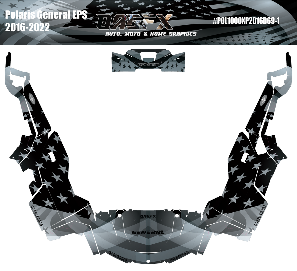 2016-2022 Polaris General EPS 1000 Graphics Kit D69-1 USA