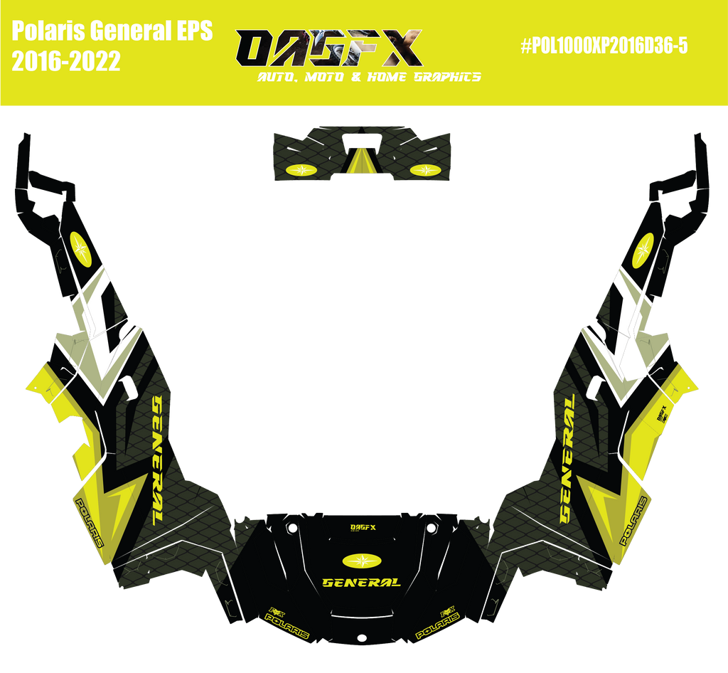 2016-2022 Polaris General EPS 1000 Graphics Kit D36-5