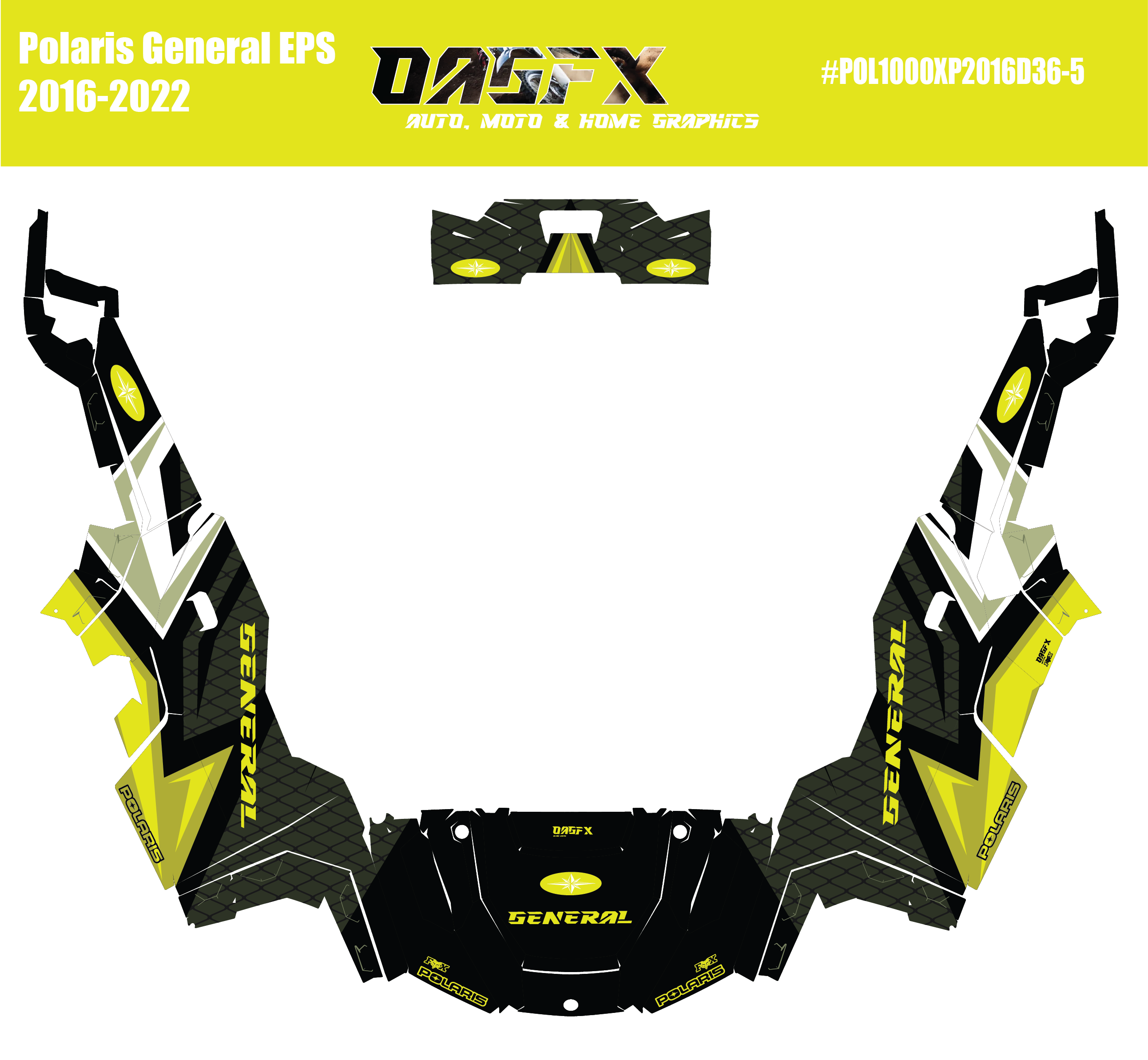 2016-2022 Polaris General EPS 1000 Graphics Kit D36-5