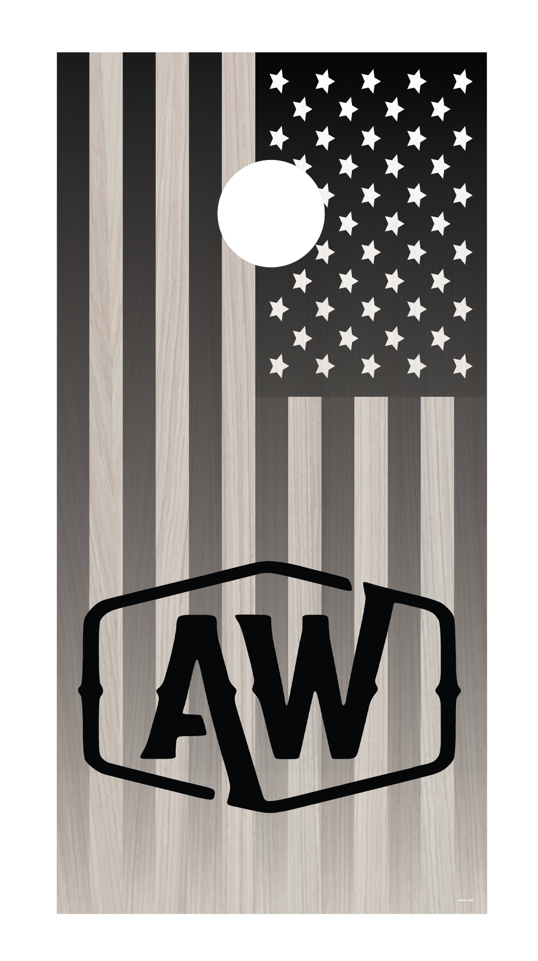 AW American Flag Cornhole Board Skins (Pair)