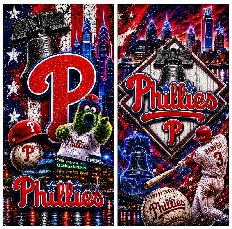 Corn Hole Board Wrap - Philadelphia Phillies Cornhole Wild