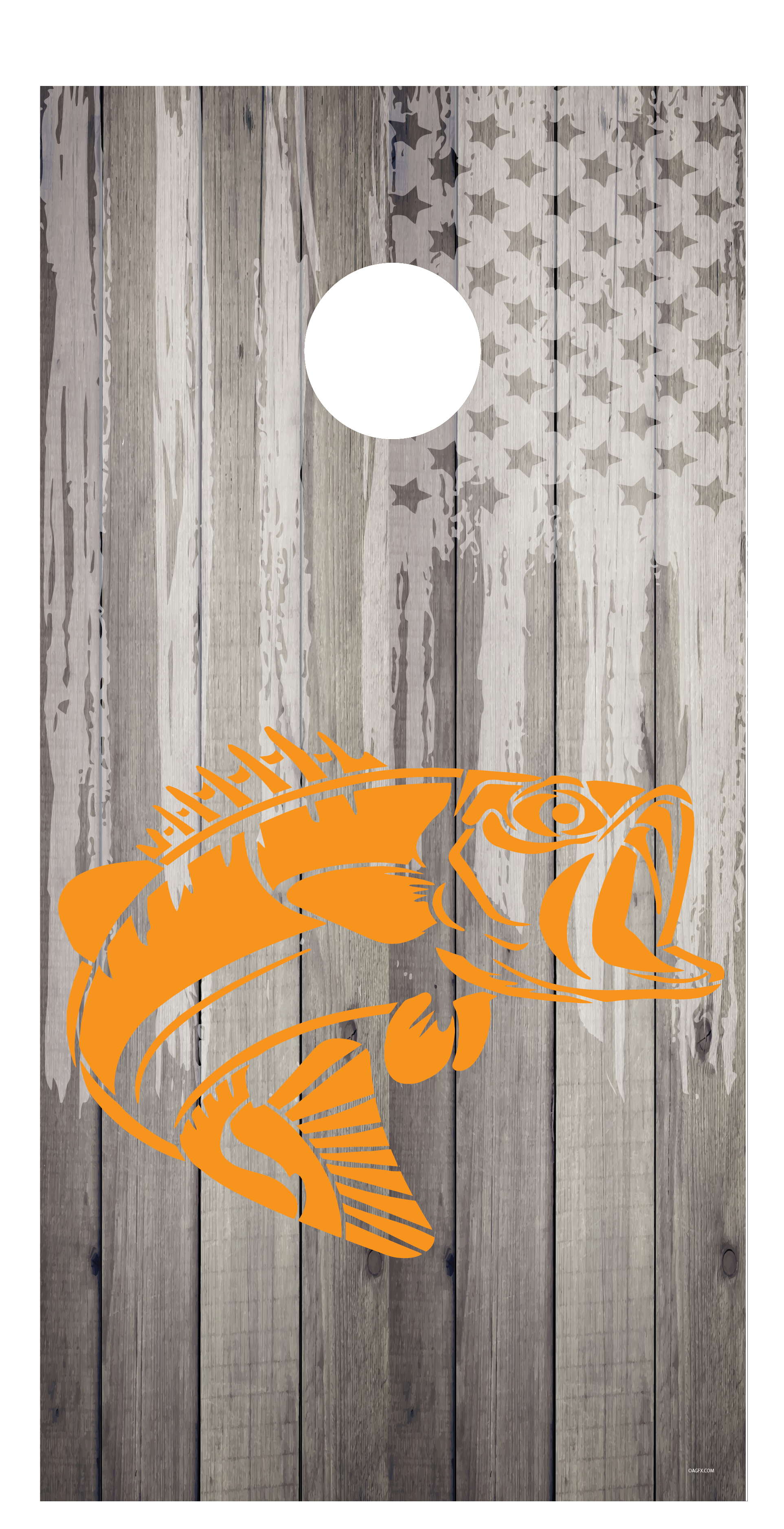 Custom Bass Cornhole Board Skins (Pair)