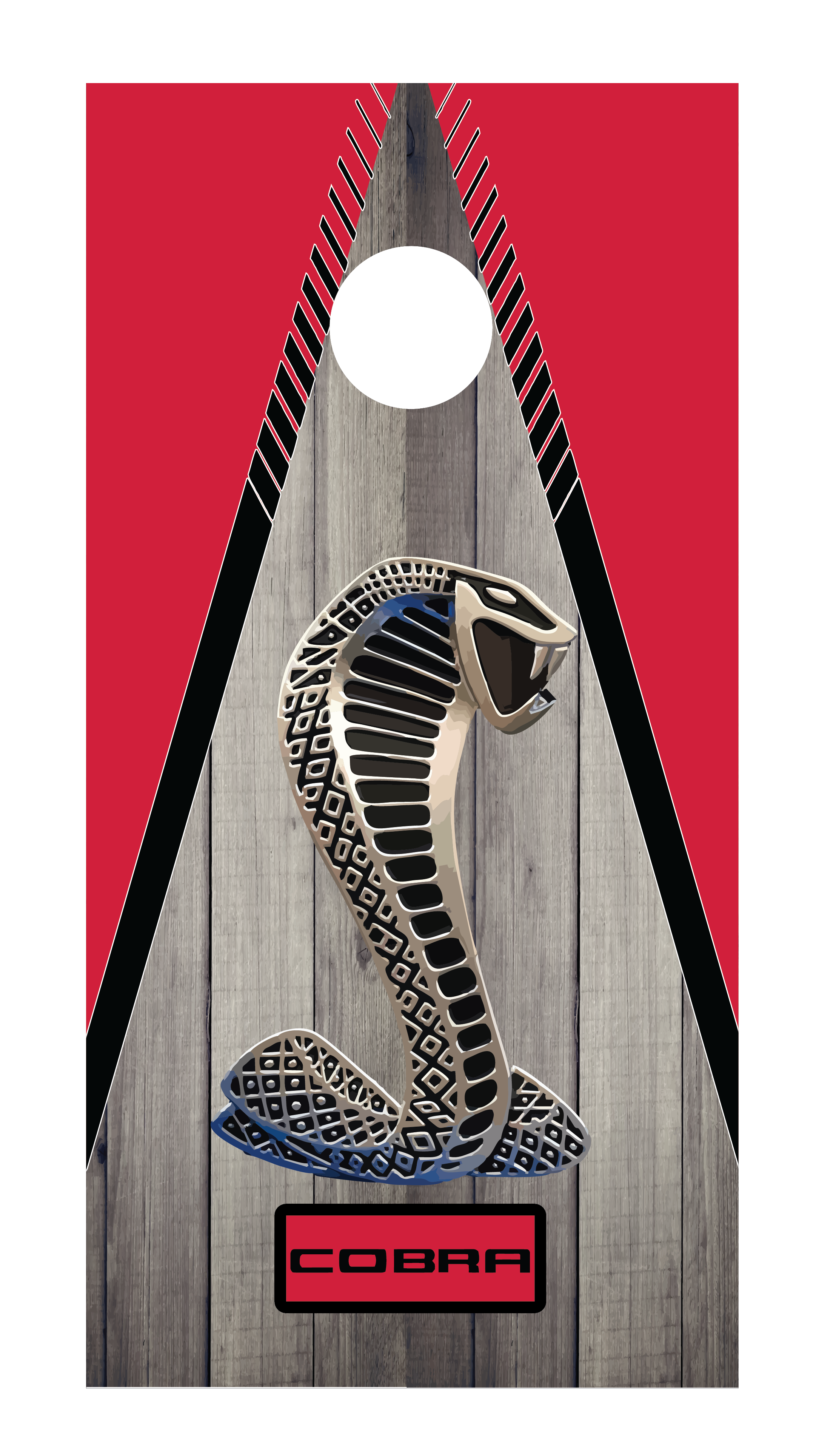 Custom Cobra Cornhole Board Skins (Pair)