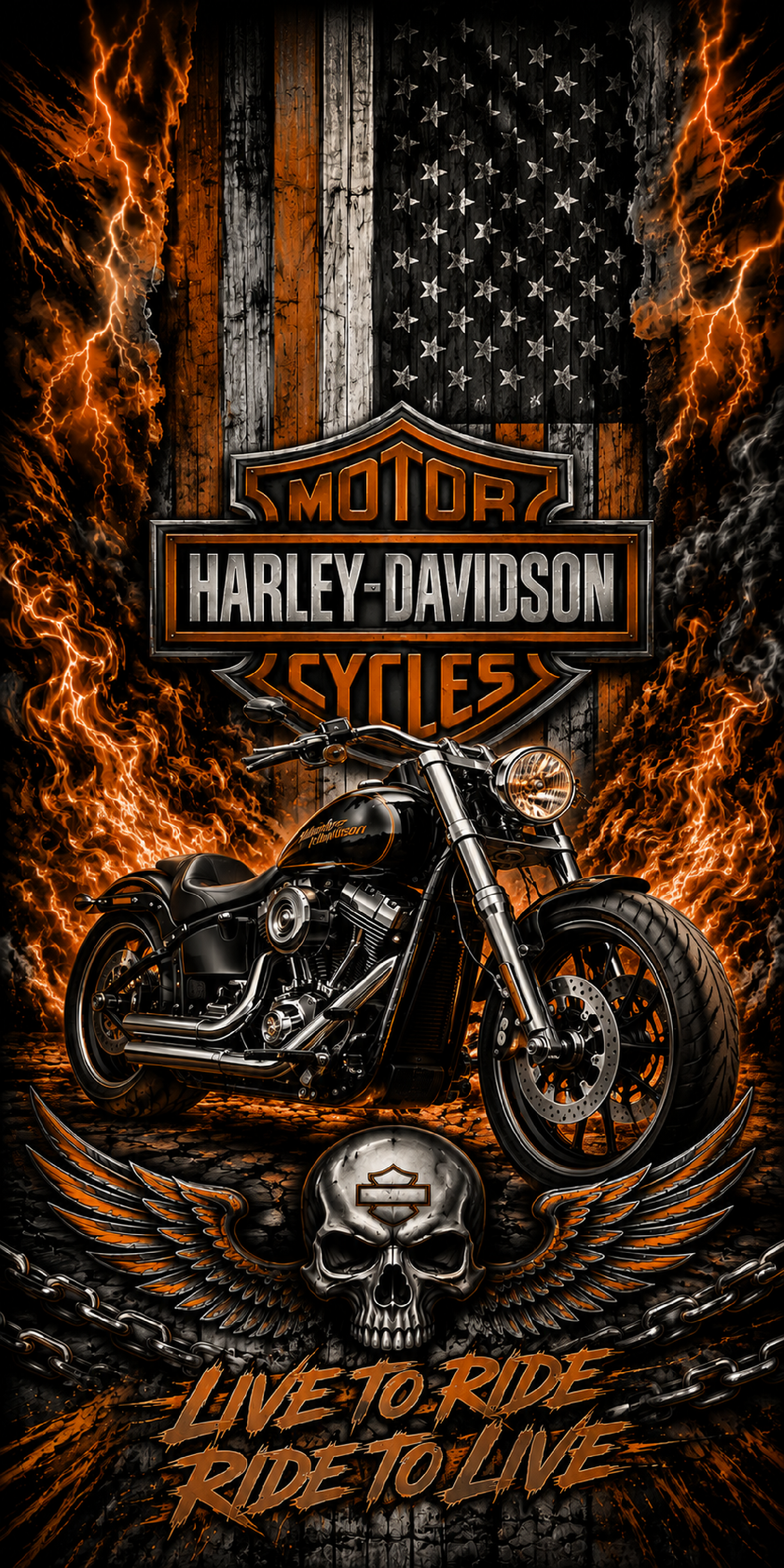 Harley Davidson Cornhole Board Skins