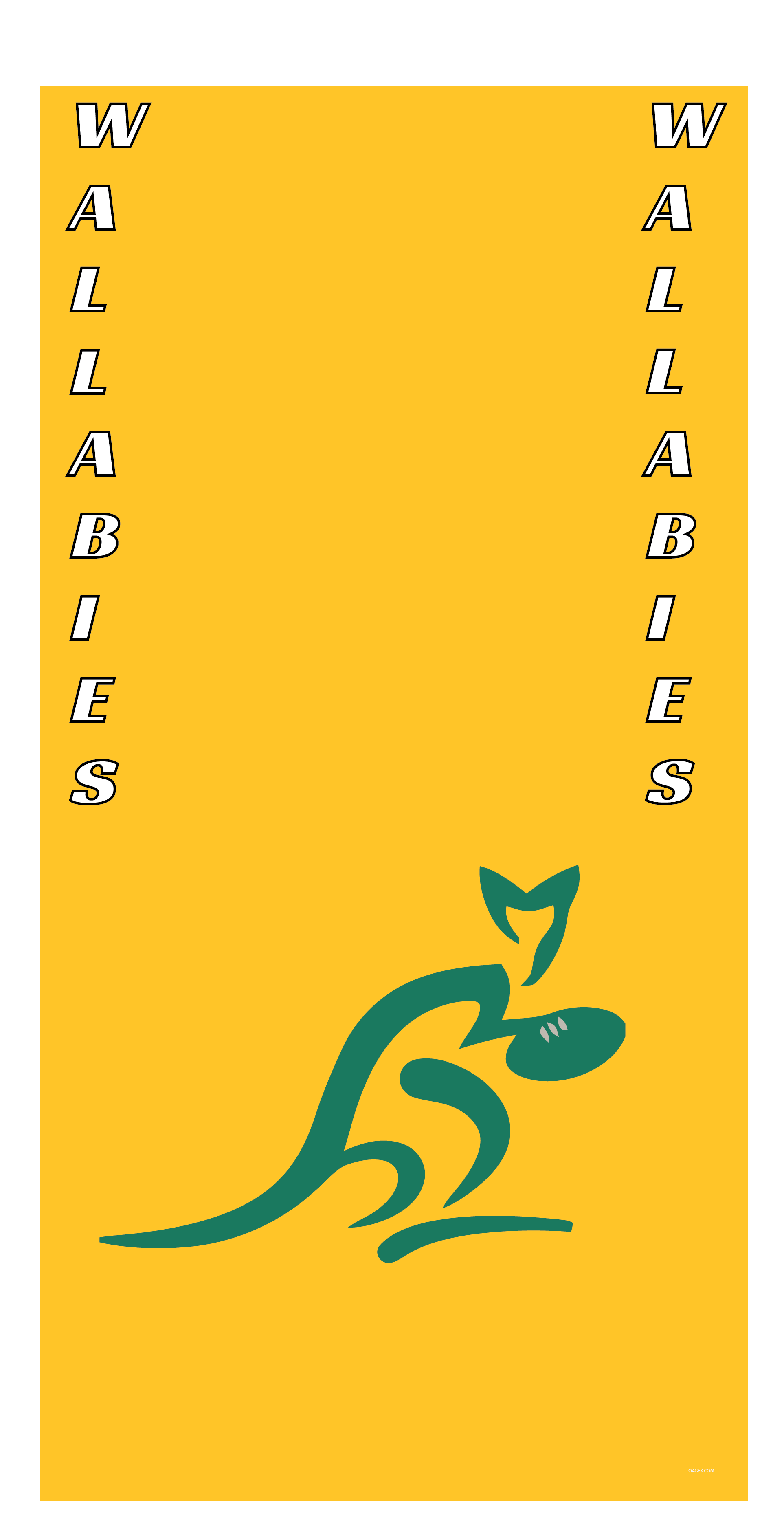 Wallabies Cornhole Board Skins (Pair)