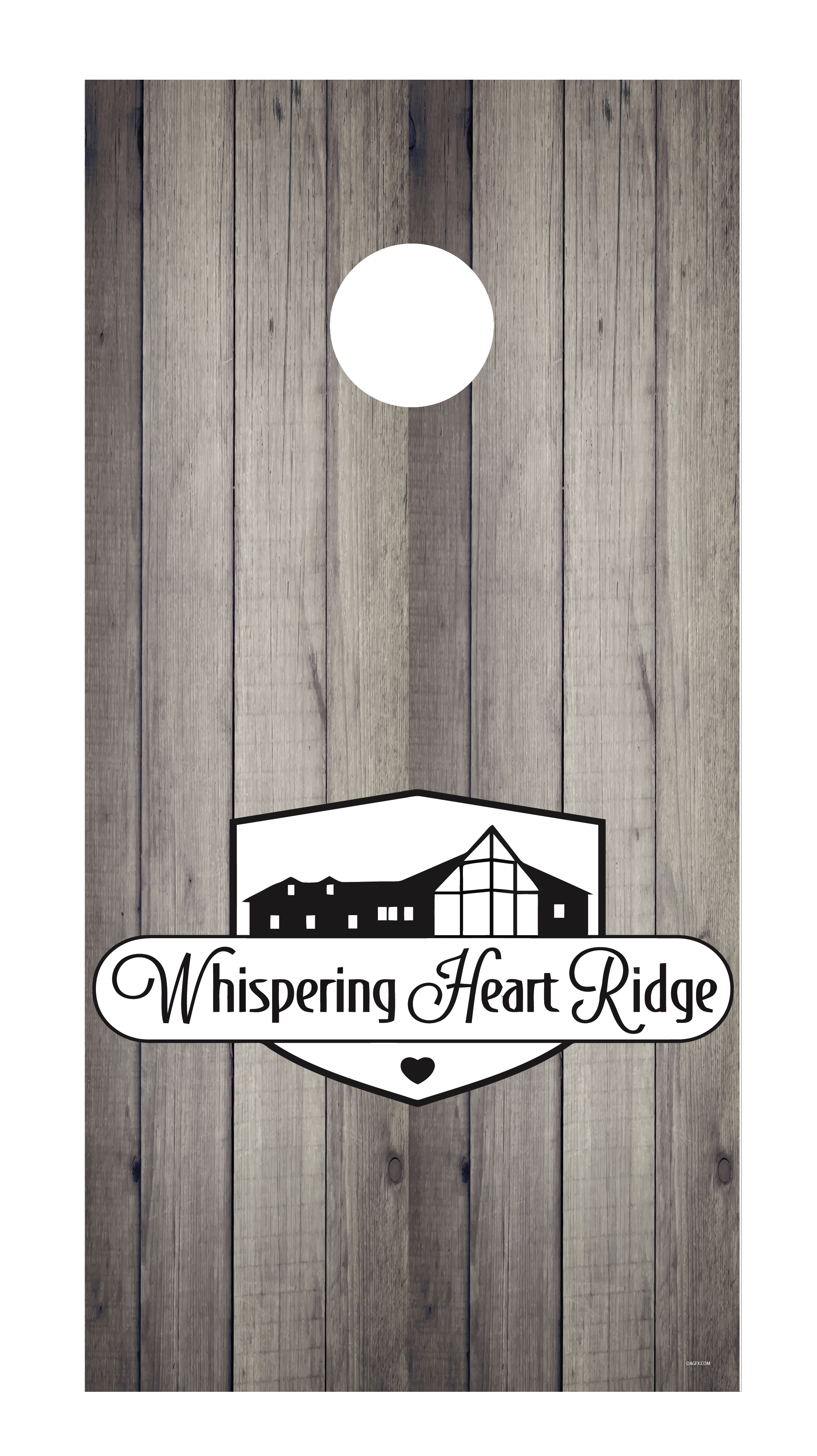 Custom Whispering Heart Cornhole Board Skins (Pair)