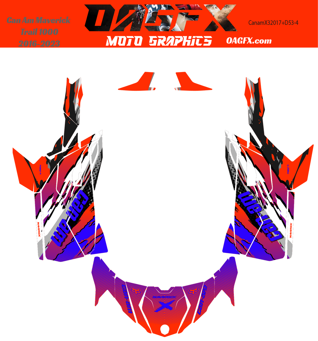 2016-2023 Can Am Maverick Trail 1000 Graphics Kit D53-4