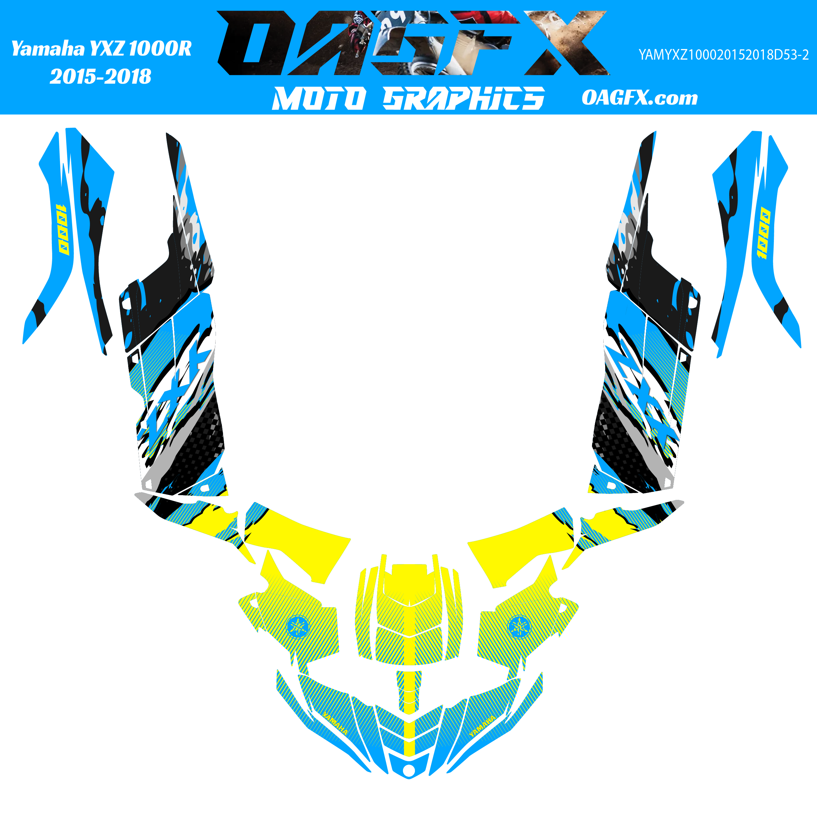 2015 - 2018 OAGFX Yamaha YXZ 1000 Graphics Kit D53-2 Wild