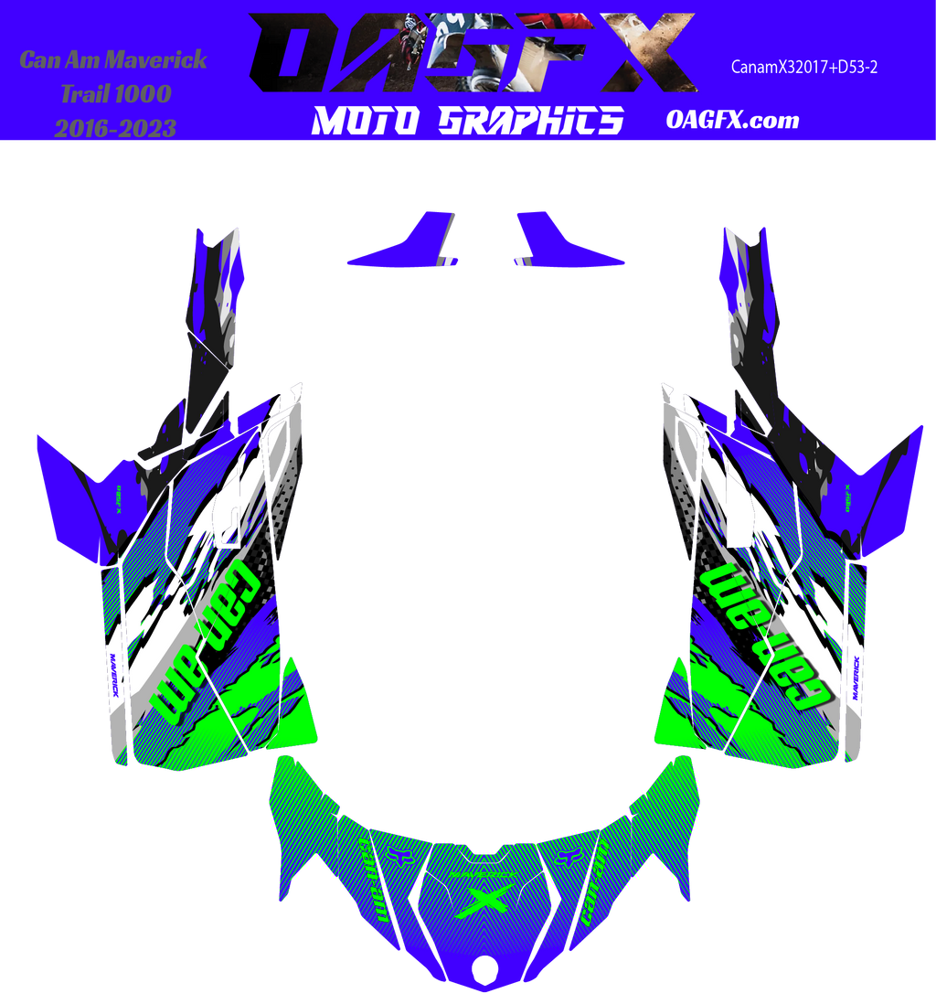 2016-2023 Can Am Maverick Trail 1000 Graphics Kit D53-2
