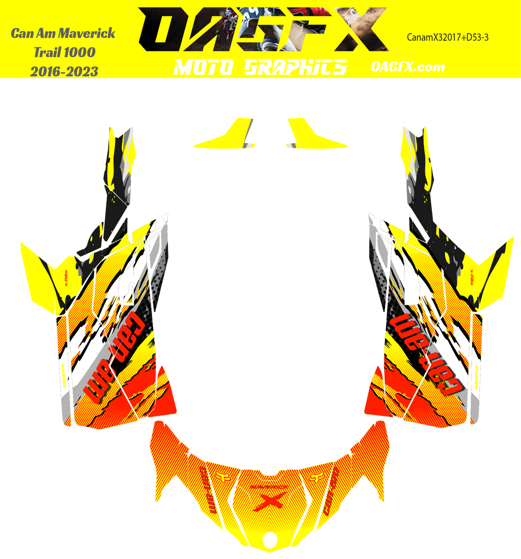 2016-2023 Can Am Maverick Trail 1000 Graphics Kit D53-3