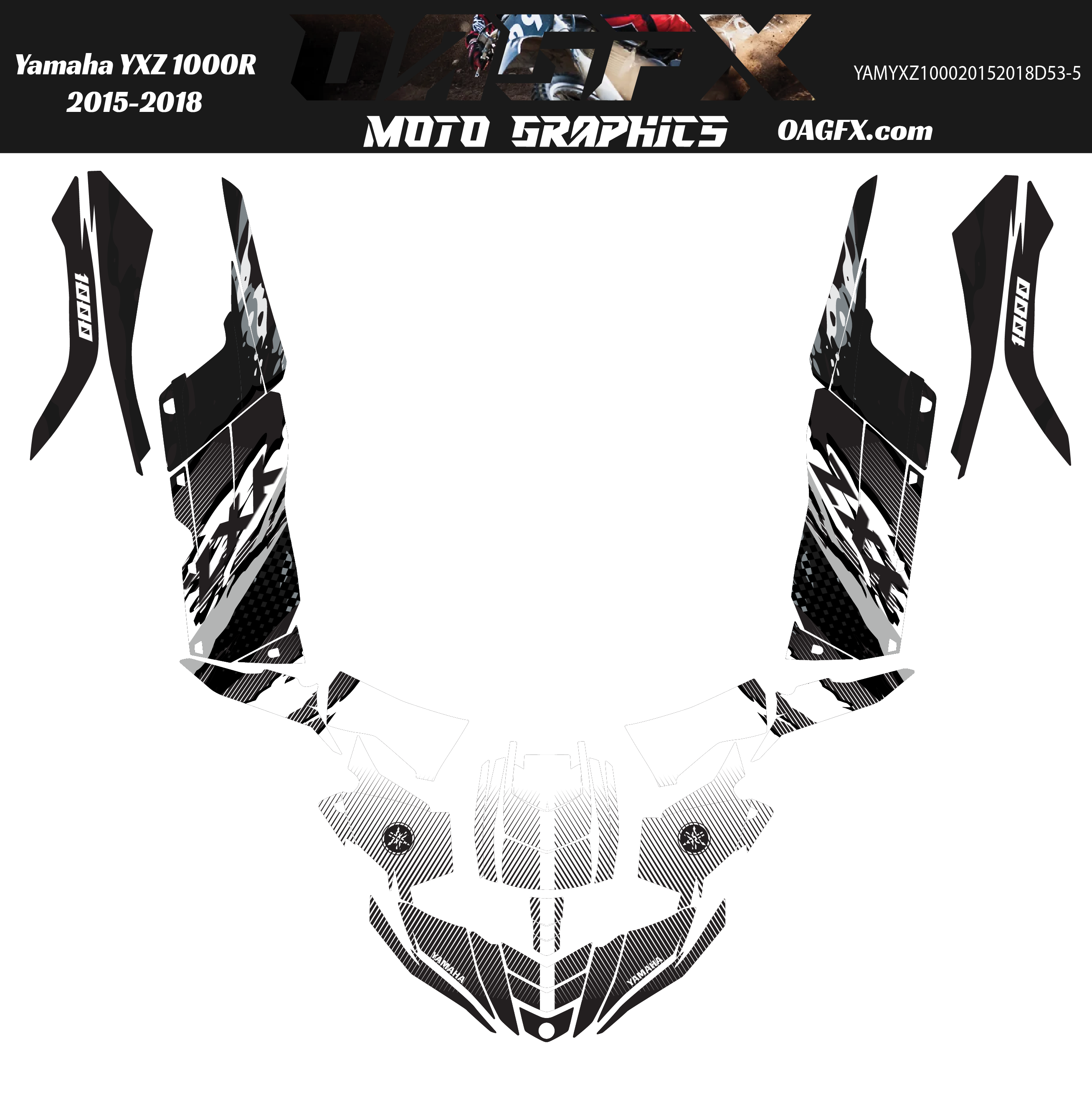 2015 - 2018 OAGFX Yamaha YXZ 1000 Graphics Kit D53-5 Wild