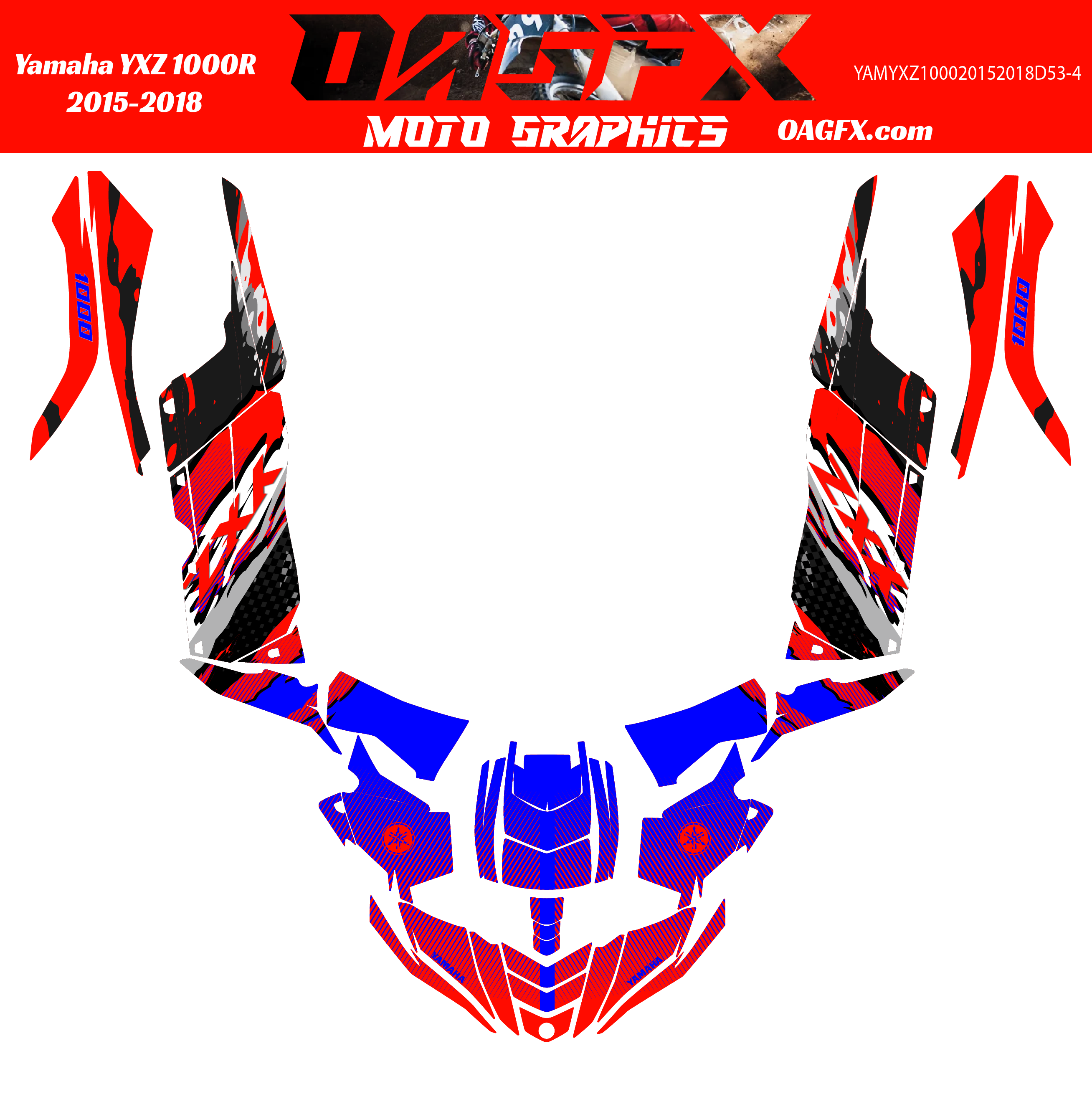 2015 - 2018 OAGFX Yamaha YXZ 1000 Graphics Kit D53-4 Wild