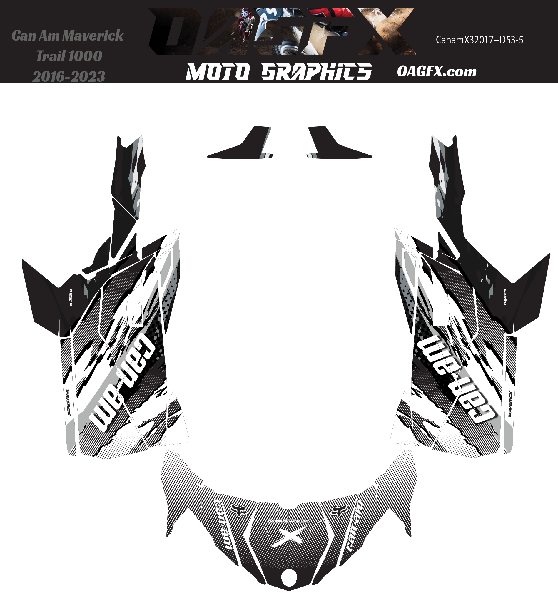 2016-2023 Can Am Maverick Trail 1000 Graphics Kit D53-5