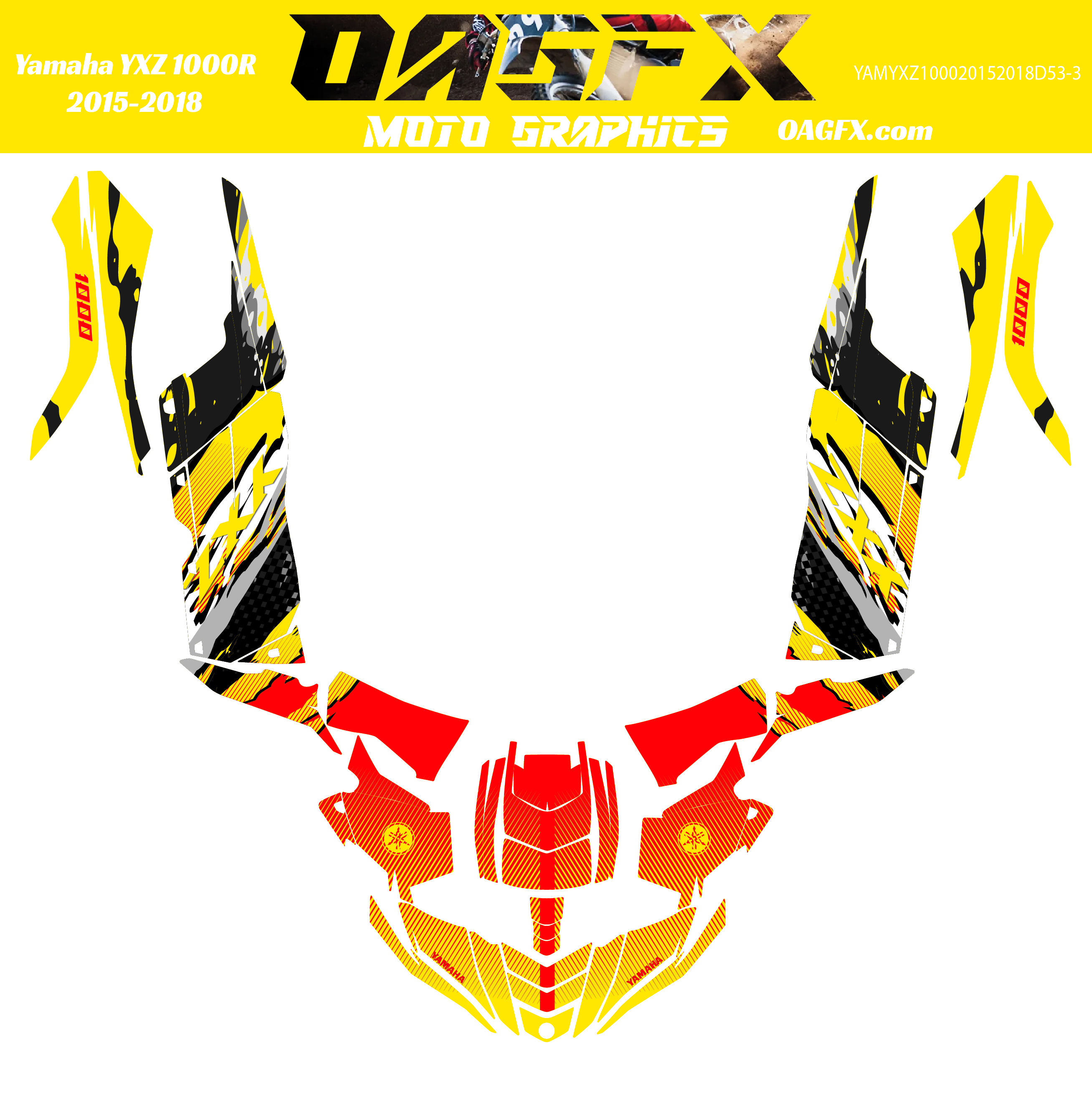 2015 - 2018 OAGFX Yamaha YXZ 1000 Graphics Kit D53-3 Wild
