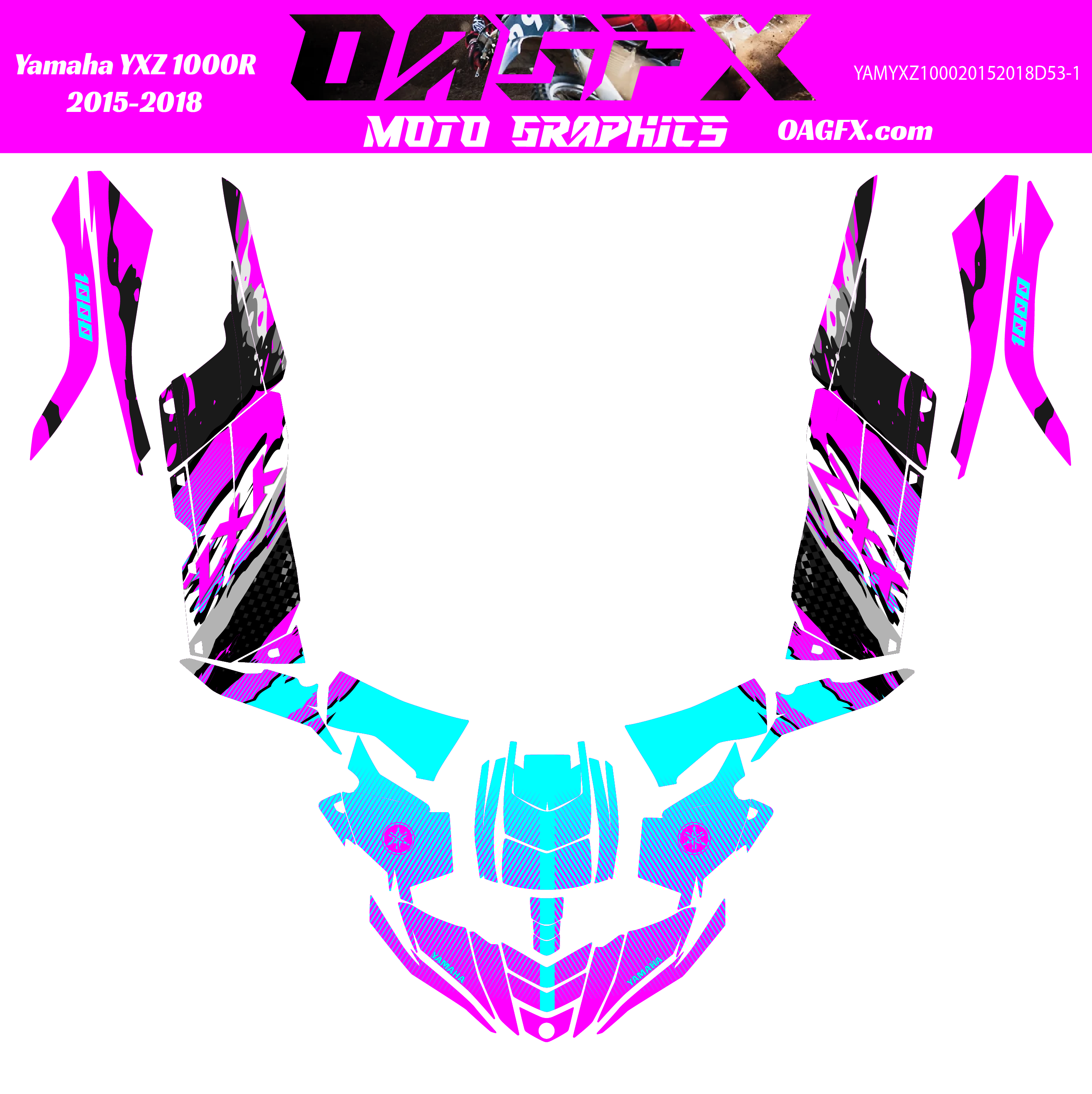 2015 - 2018 OAGFX Yamaha YXZ 1000 Graphics Kit D53-1 Wild