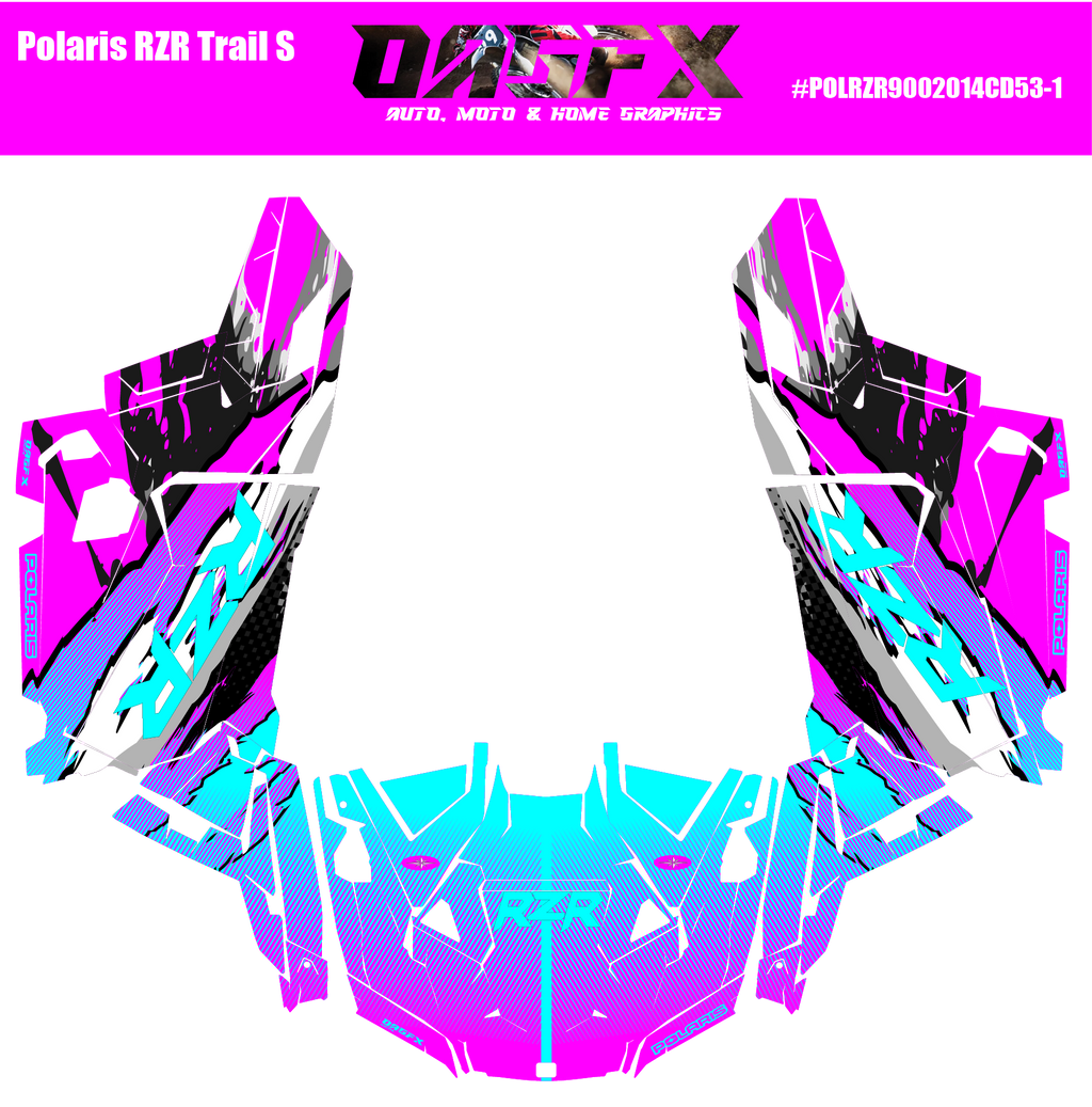 Polaris RZR Trail S OAGFX Graphics Kit D53-1 Wild